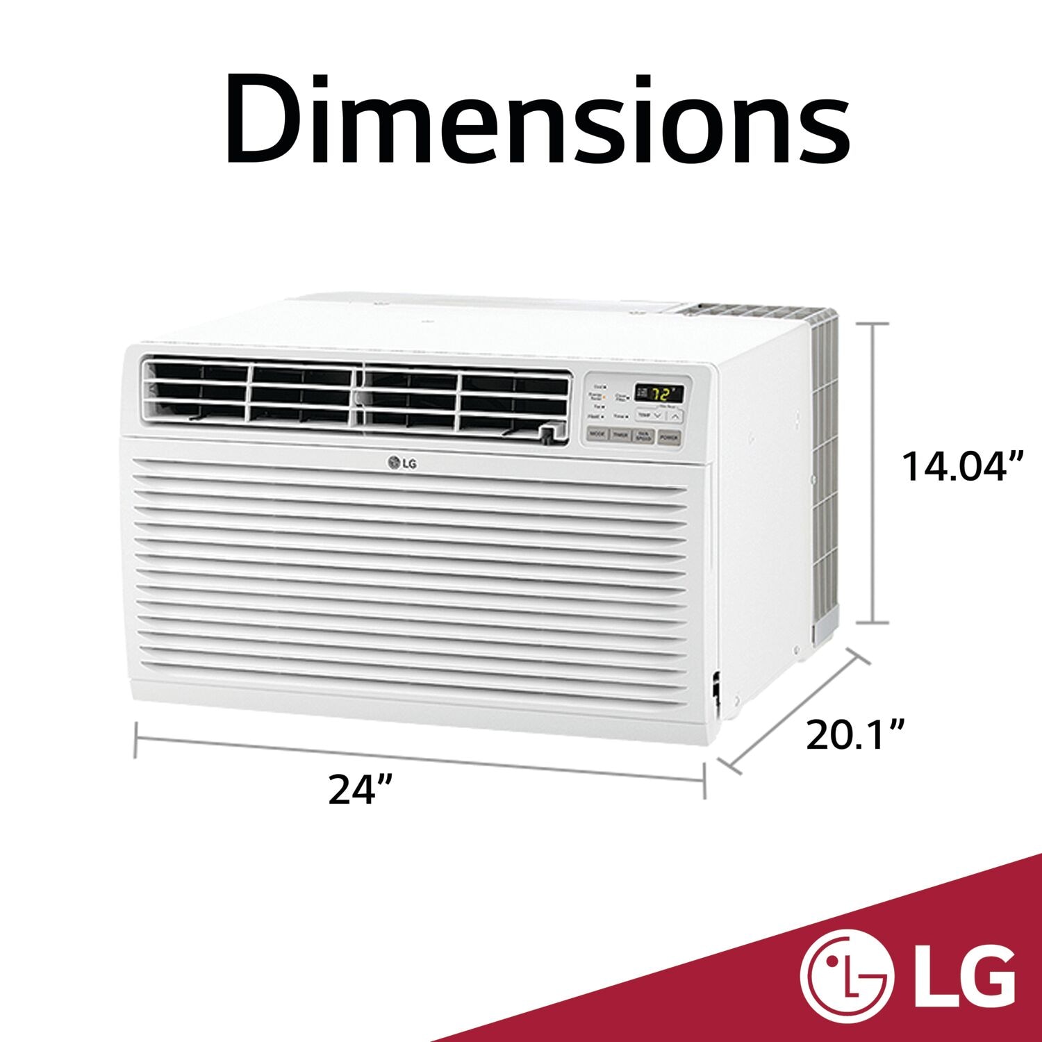 LG 10000-BTU 440-sq ft 230-Volt White Through-the-wall Air Conditioner Heater Included with Remote LT1037HNR Sansujyuku sansujyuku.com