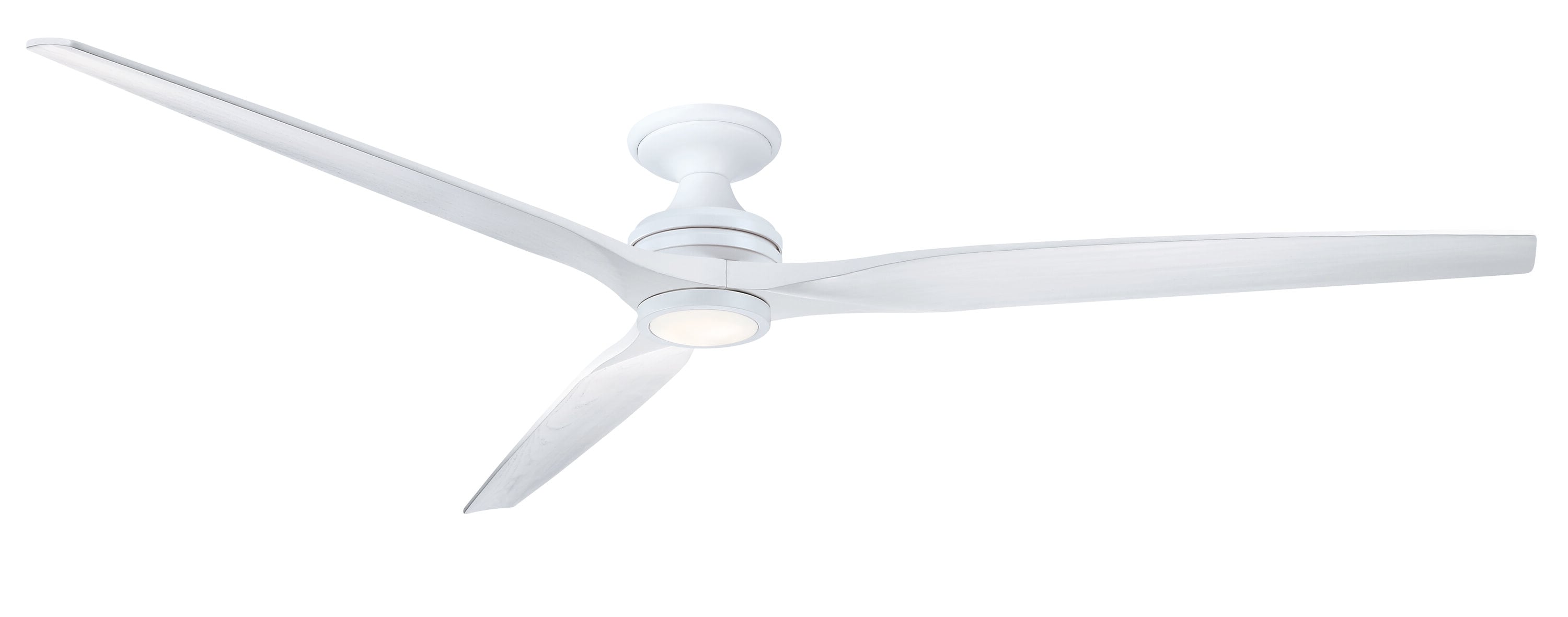 Fanimation FPD6721BMW-84WW-LK-F Spitfire 84-in Color-Changing Integrated LED Outdoor Flush Mount Smart Matte White with White Washed Blades Propeller Ceiling Fan With Light - Remote Included ( 3 -Blade )