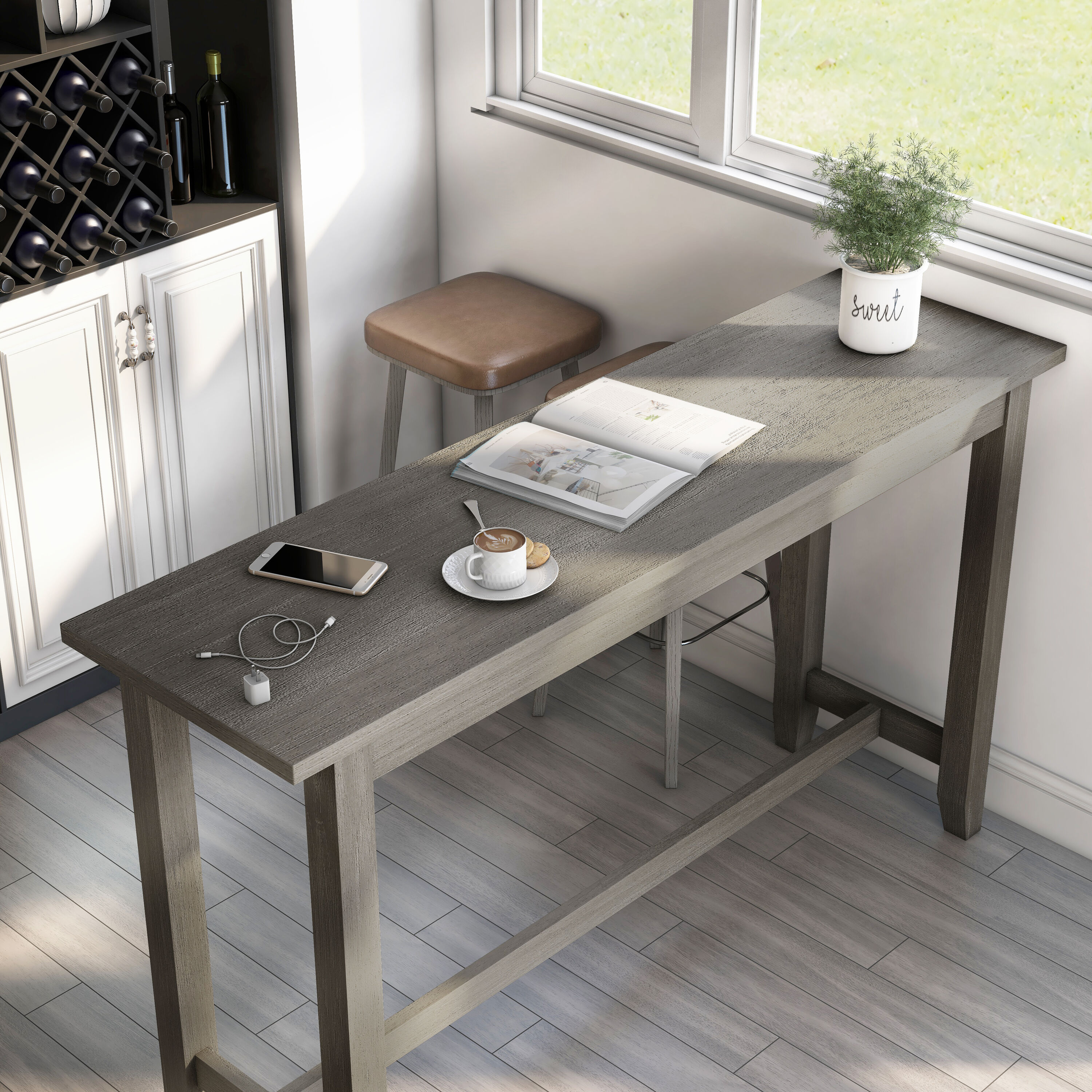 Furniture of America IDF-3474GY-PT-4PK Dining-Sets - View #8