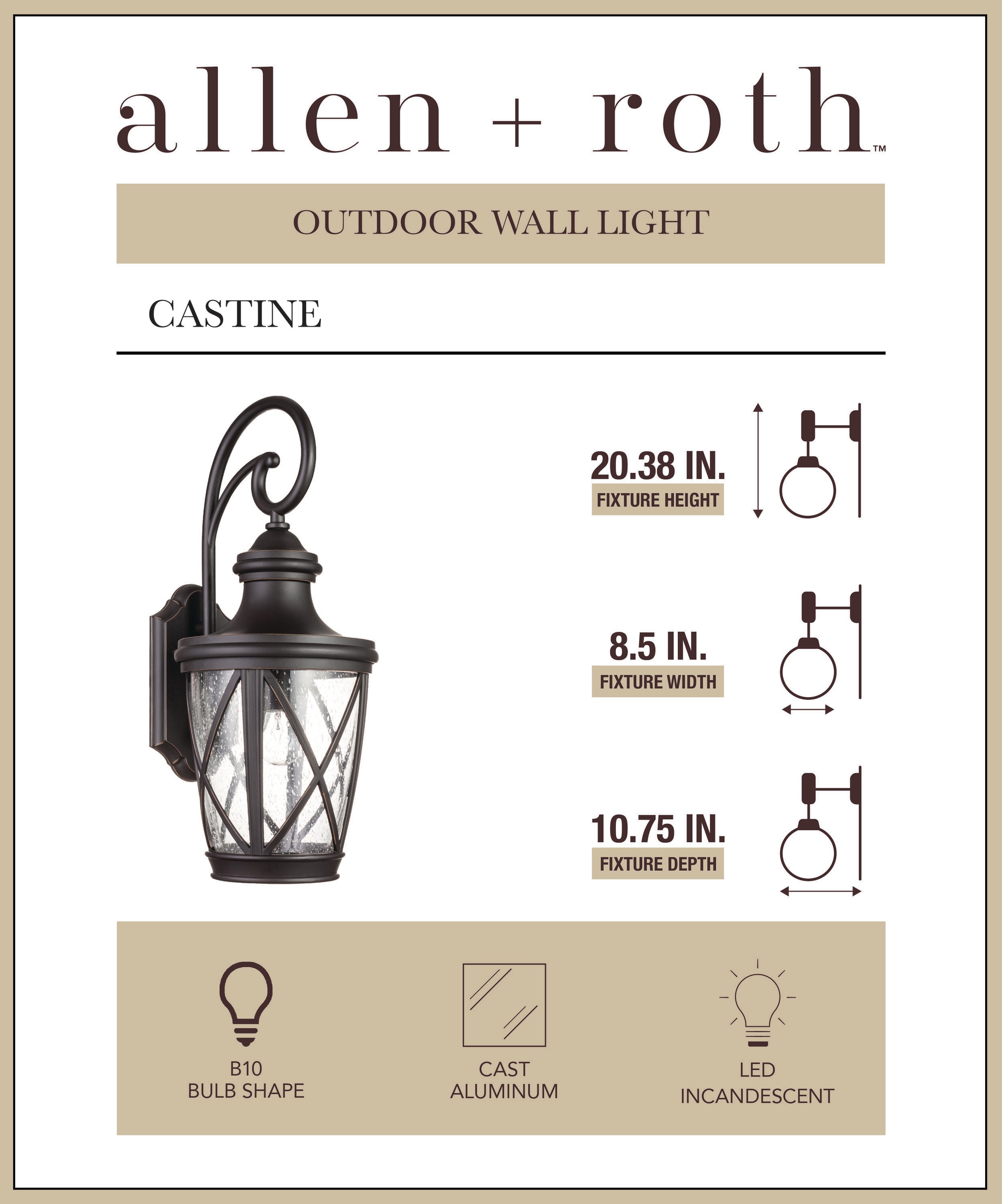 allen + roth 41990 Outdoor-Wall-Lighting - View #6