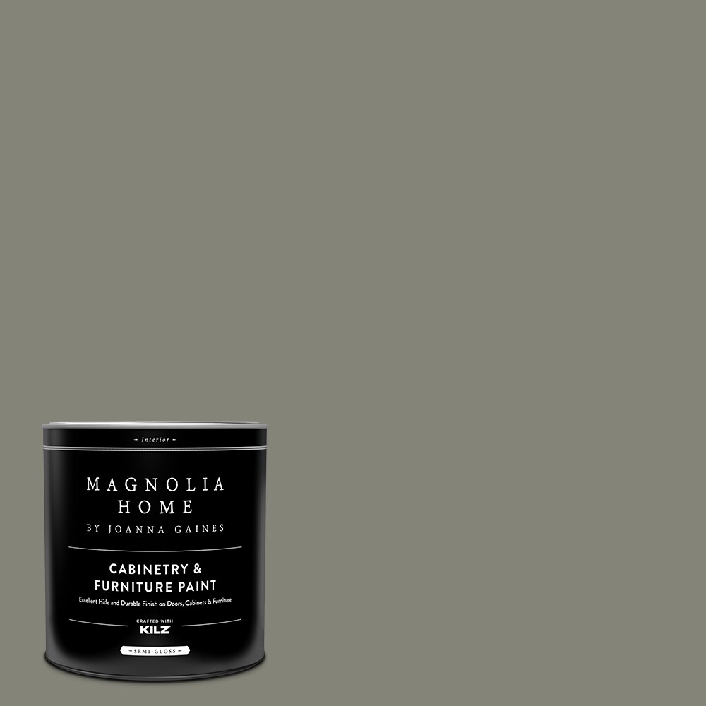 Magnolia Home MAG089-4082239  by Joanna Gaines Semi-gloss Boutique Gray MAG089 Tintable Cabinet Furniture Paint Enamel ( 1-quart )