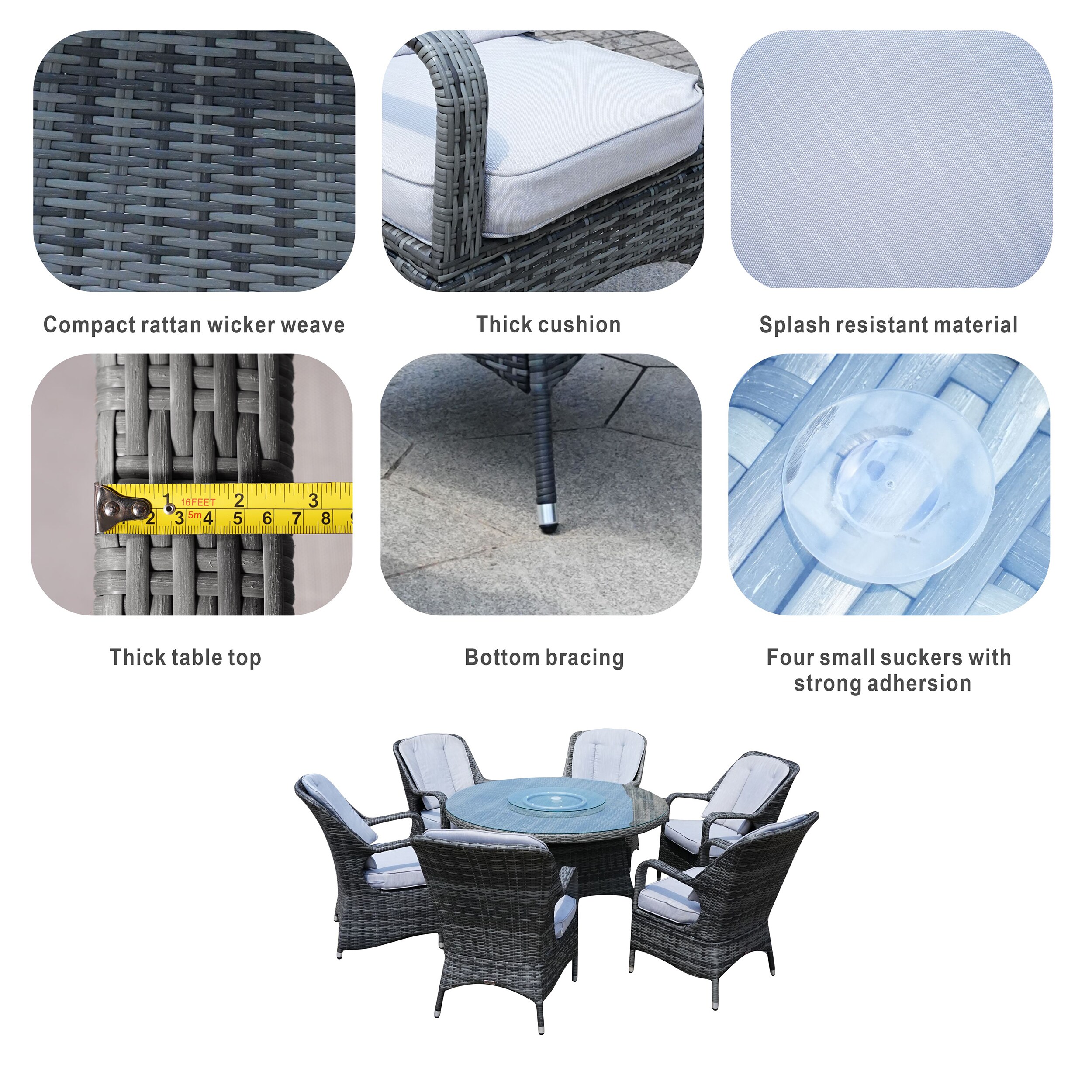 Moda Furnishings CMAD-1711-GR Patio-Dining-Sets - View #6