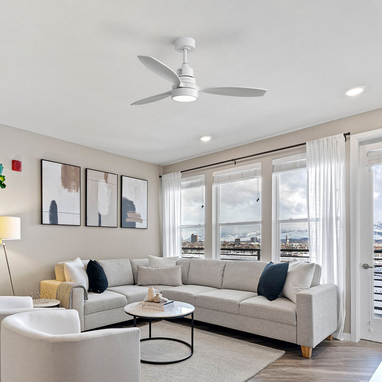 Sofucor LS-52K076-WH-WH-60 Ceiling-Fans - View #2
