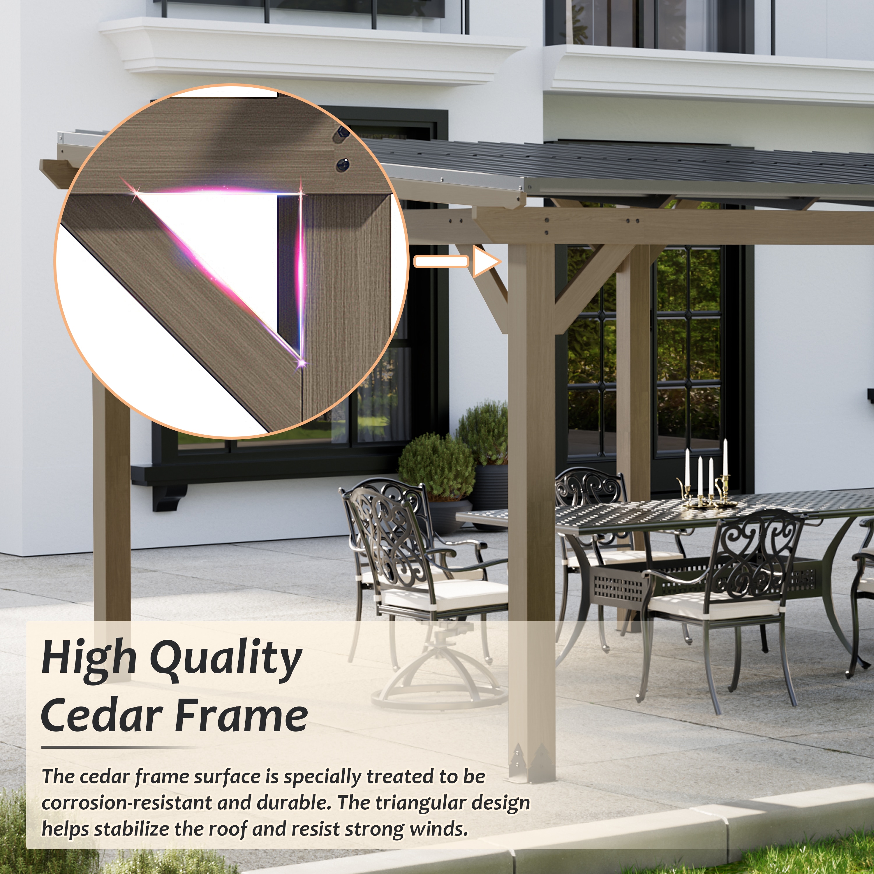 Dimakai DK-0605KD2626 Wood-Resin-Gazebos - View #4
