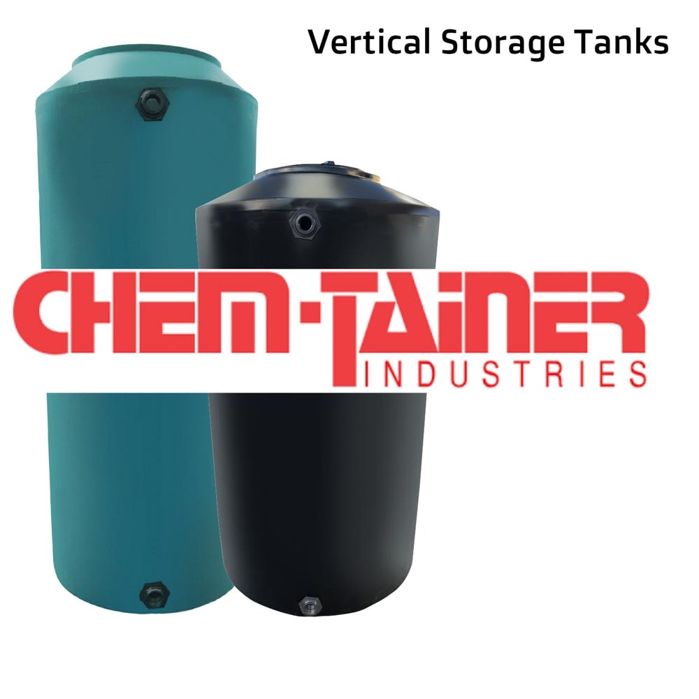 CHEM-TAINER 250-Gallons Plastic Green Water Storage Tank at