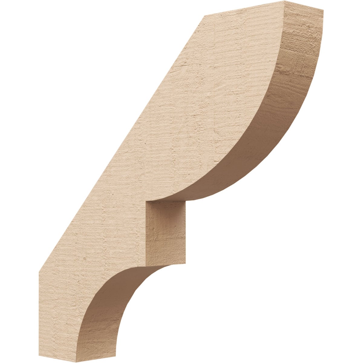 Ekena Millwork BRCUR03X18X18RIDRCPR 3-in x 18-in x 18-in Primed Urethane Ridgewood Rough Cedar TimberThane Knee Brace