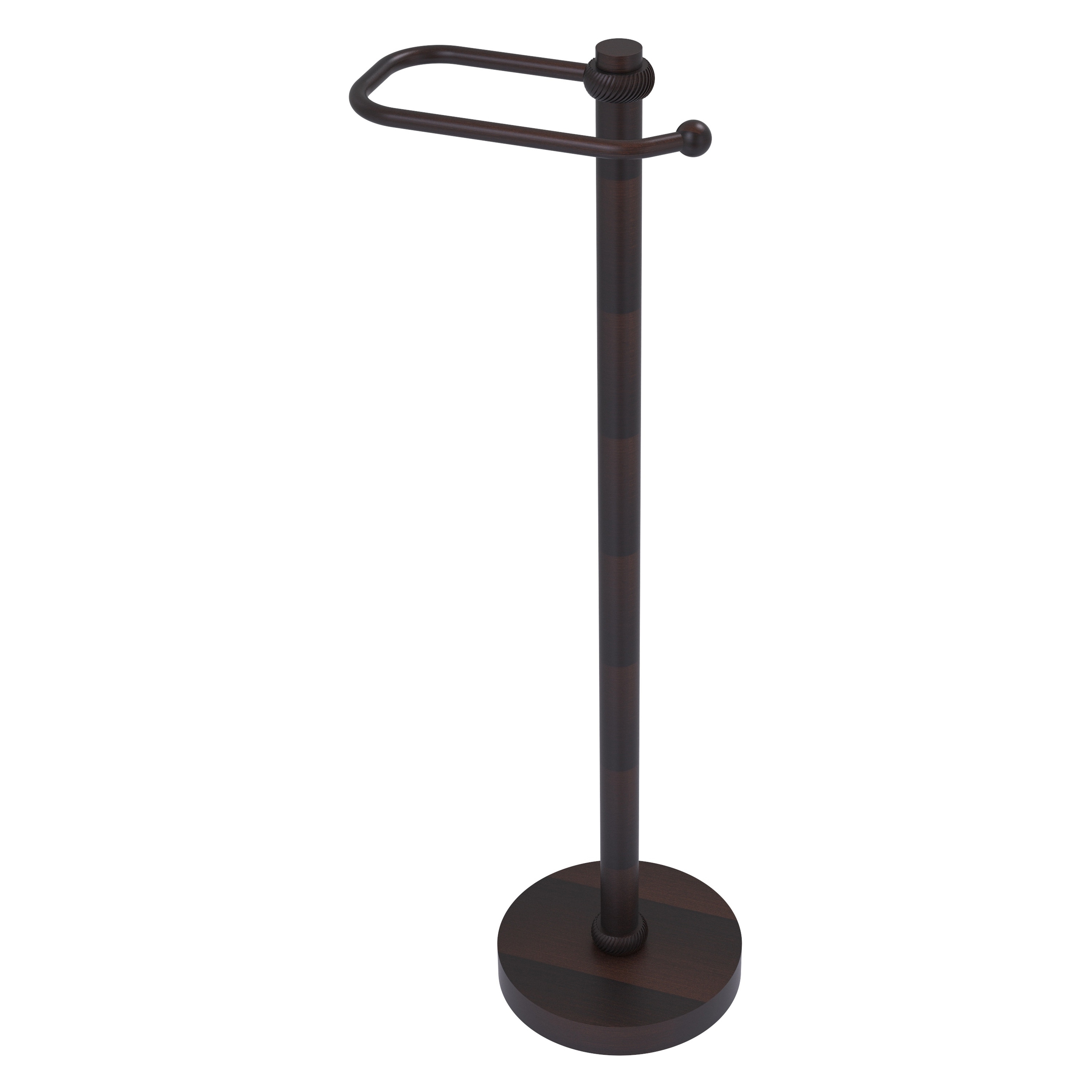Allied Brass TS-25ET-VB Venetian Bronze Freestanding Single post Toilet Paper Holder 1 -Rolls with Storage