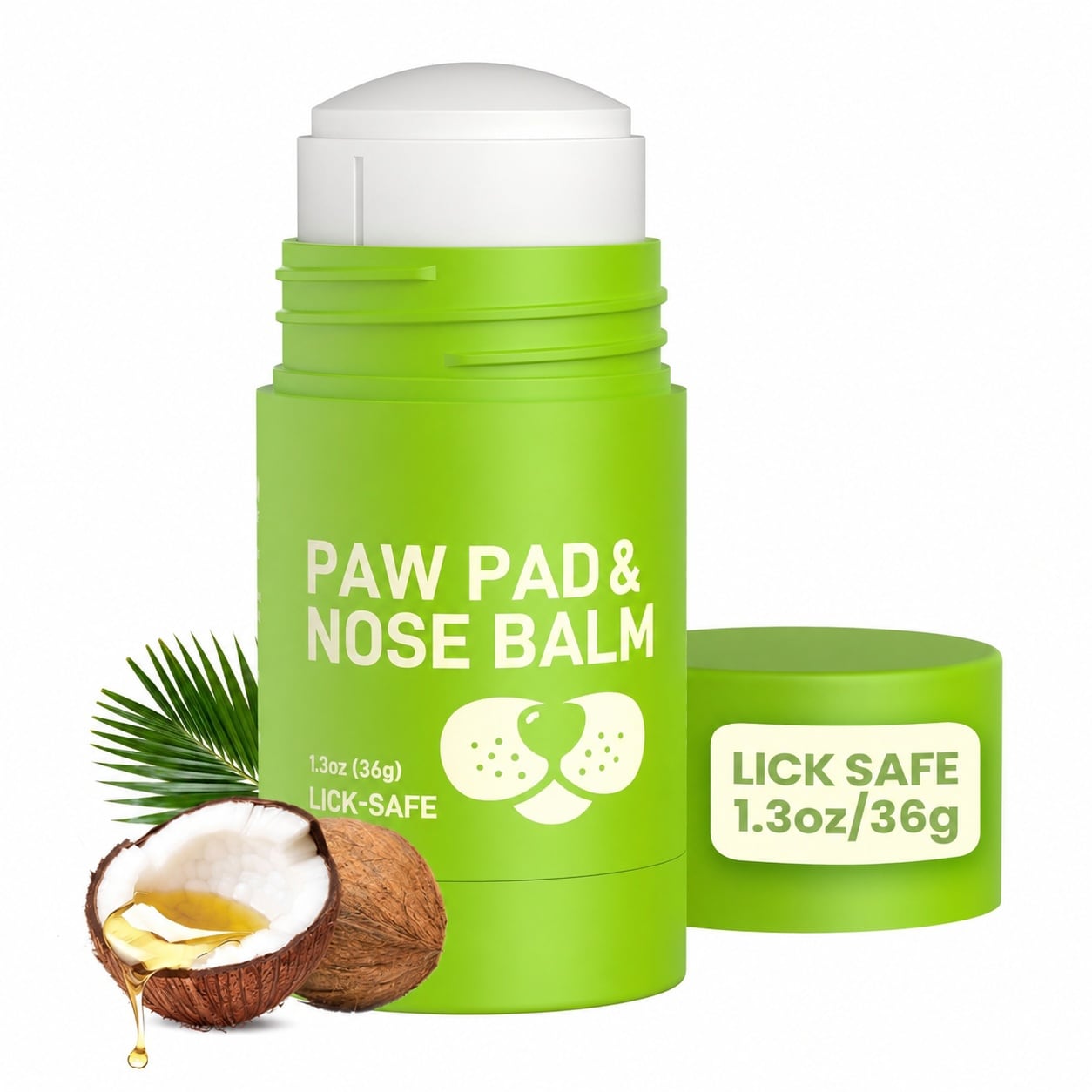Yichuhaoxi dog paw and nose balm with coconut oil all natural moisturizer for dry cracked pads and snout protects from road salt snow and hot pavement easy