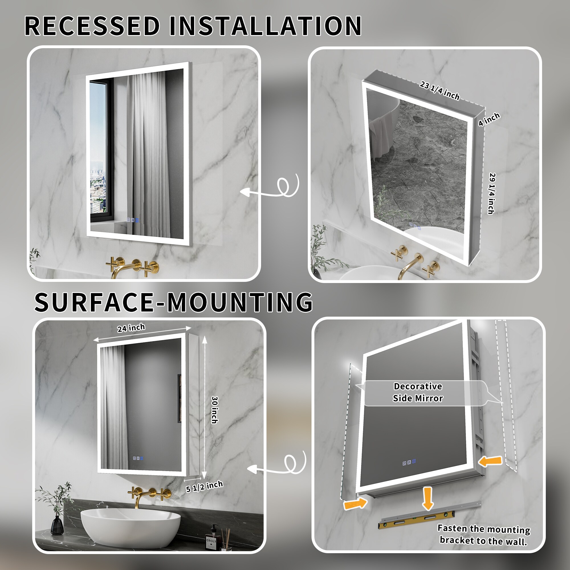 ES-DIY EYJPMC2430V20R Bathroom-Medicine-Cabinets - View #10