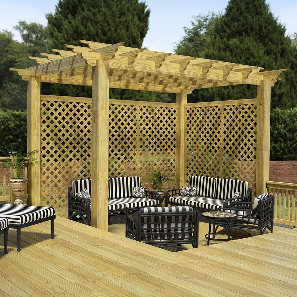 Severe Weather 1/2-in x 24-in x 8-ft Natural Pressure Treated Spruce Wood Traditional Lattice