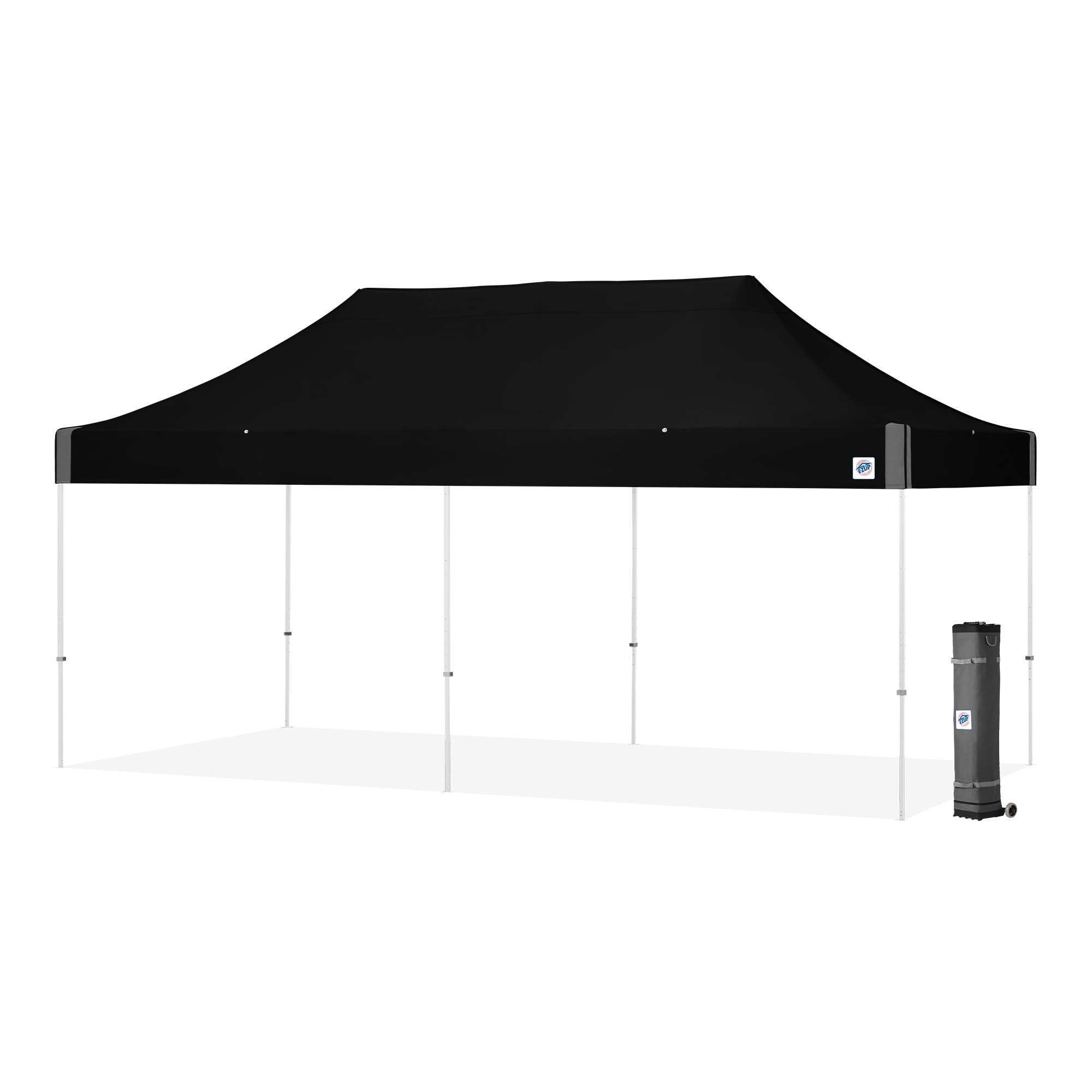 E-Z UP VG3WH20BK 20-Feet x 10-Feet Rectangle Black Pop-up canopy