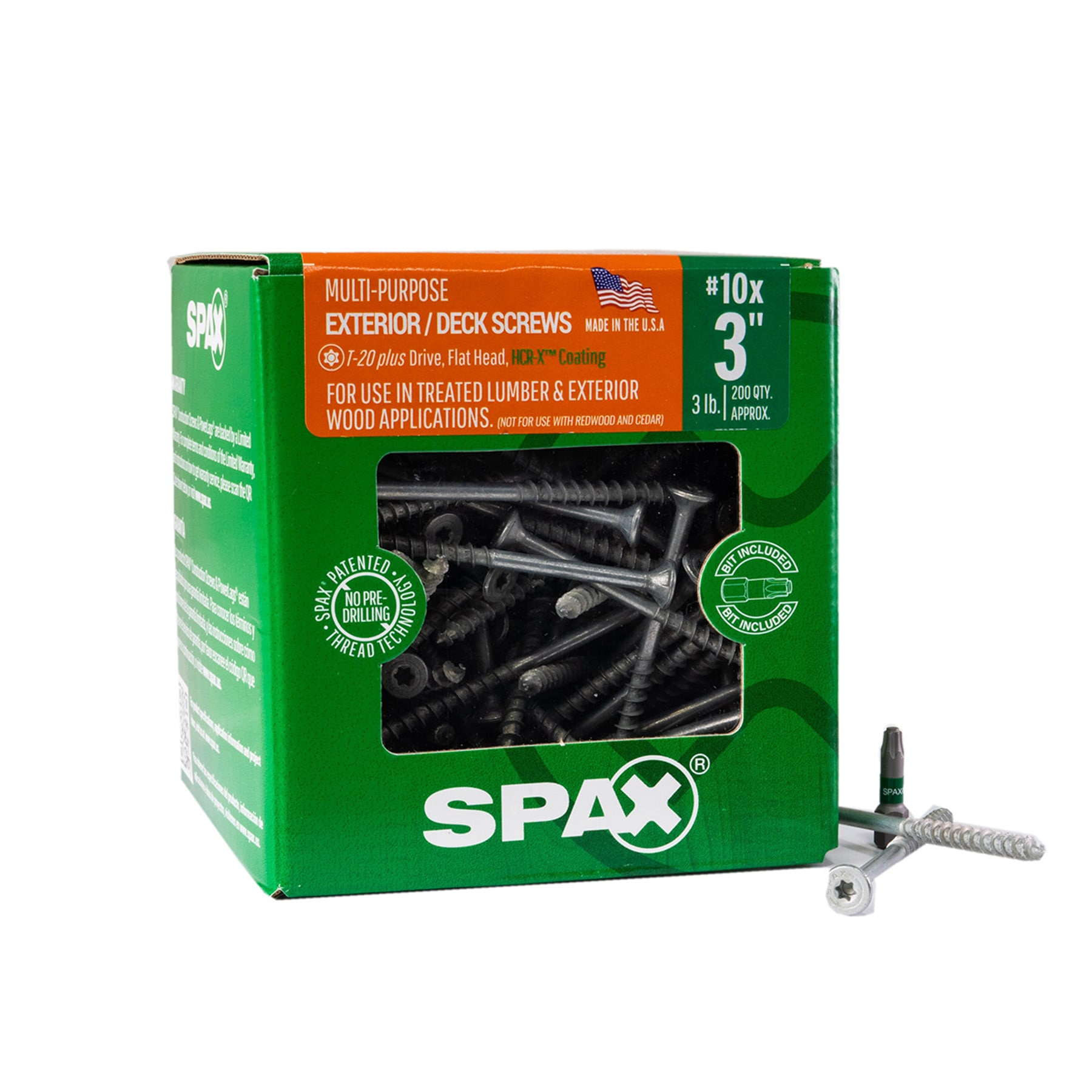 SPAX Multi-Material #10 x 3-in Double-barrier Exterior Wood screws ( 210 -Per Box )