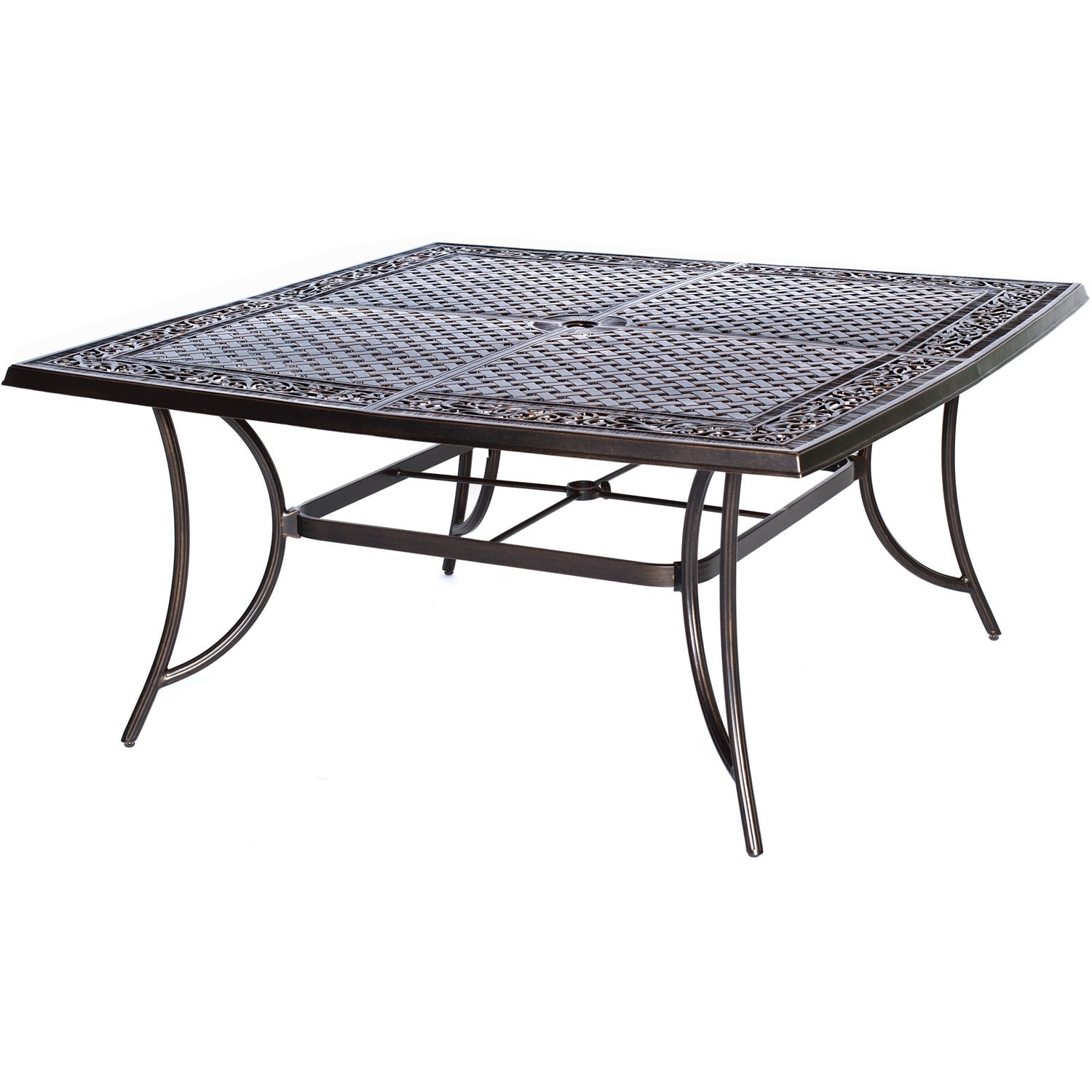 Cedar Cast Aluminum 9-Piece Patio Dining Set with Swivel Rocking Chairs