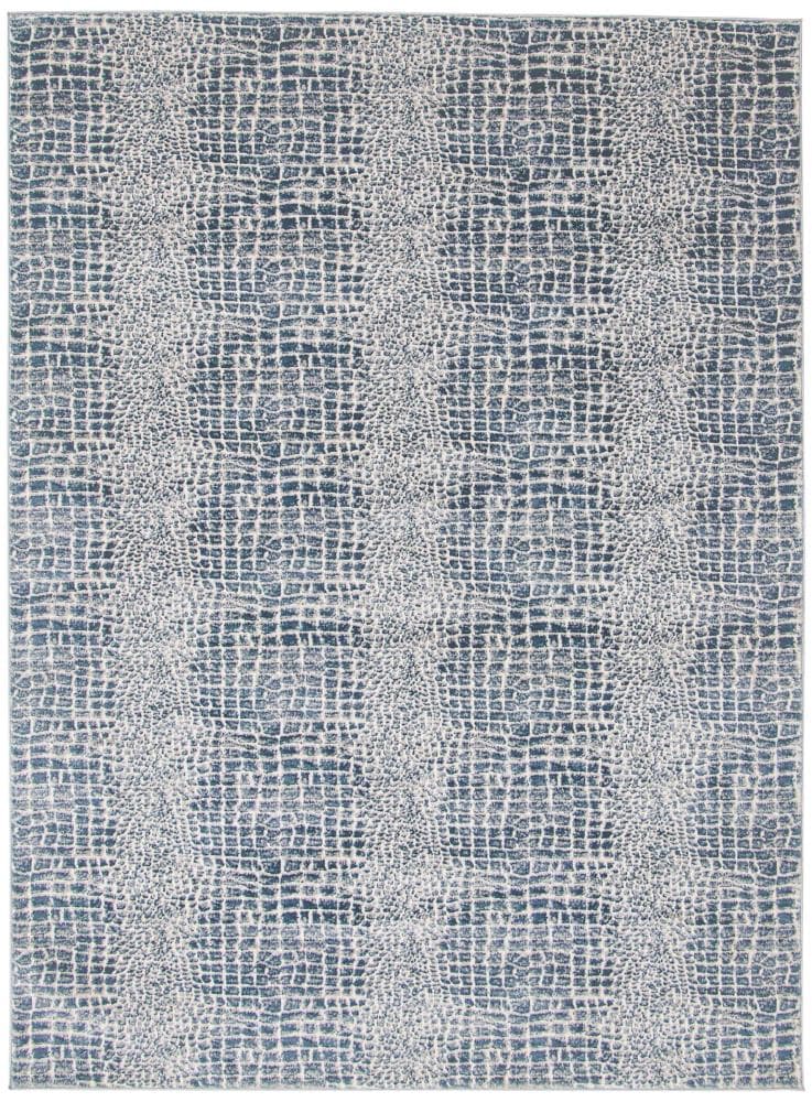 ECARPETGALLERY 347067 Talia 8 x 10 (ft) Loomed Polypropylene Blue Rectangular Indoor Abstract Area rug