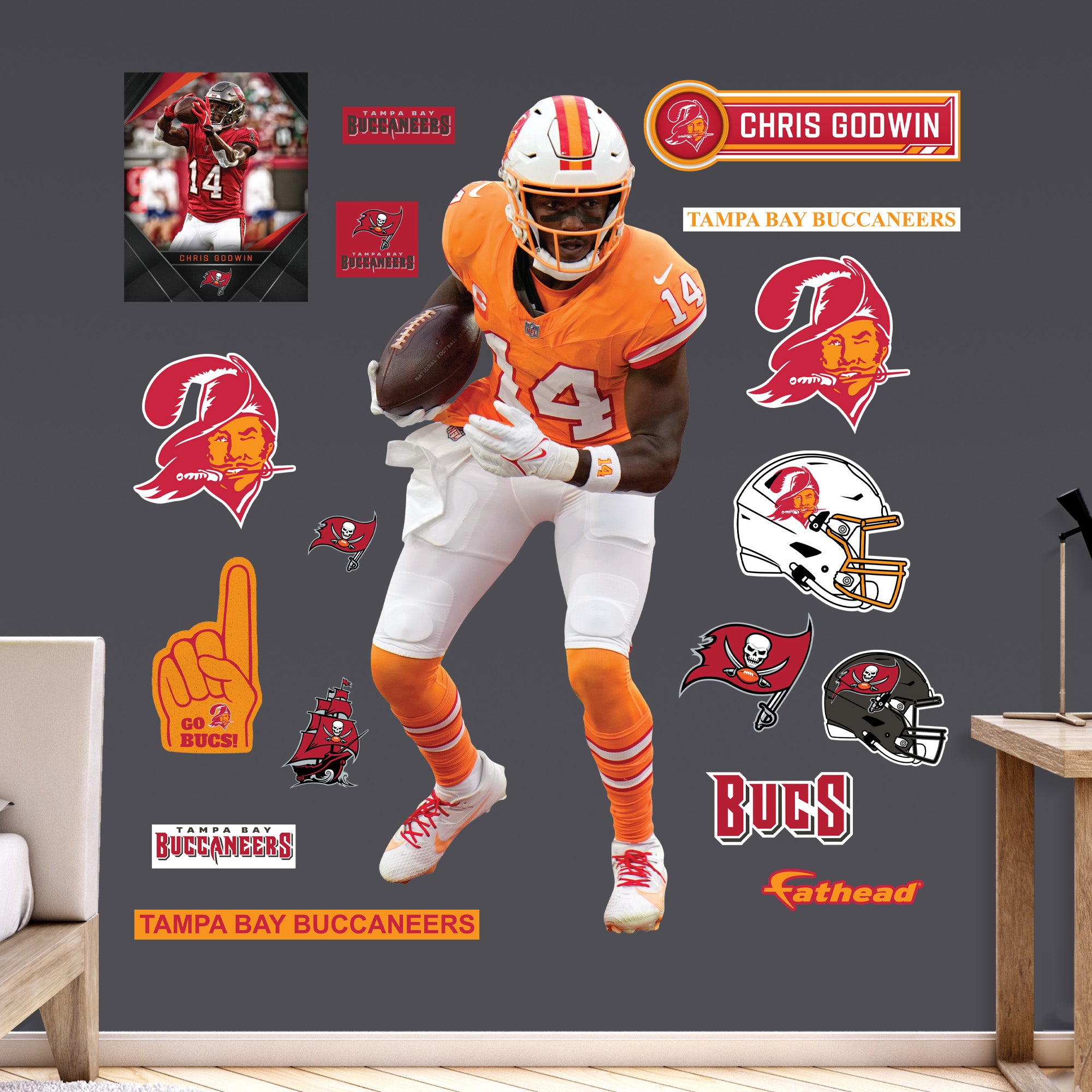 Fathead 1900-04403-001 32-Inches W x 50-Inches H Self-adhesive Multiple colors/finishes Sports Wall Decal