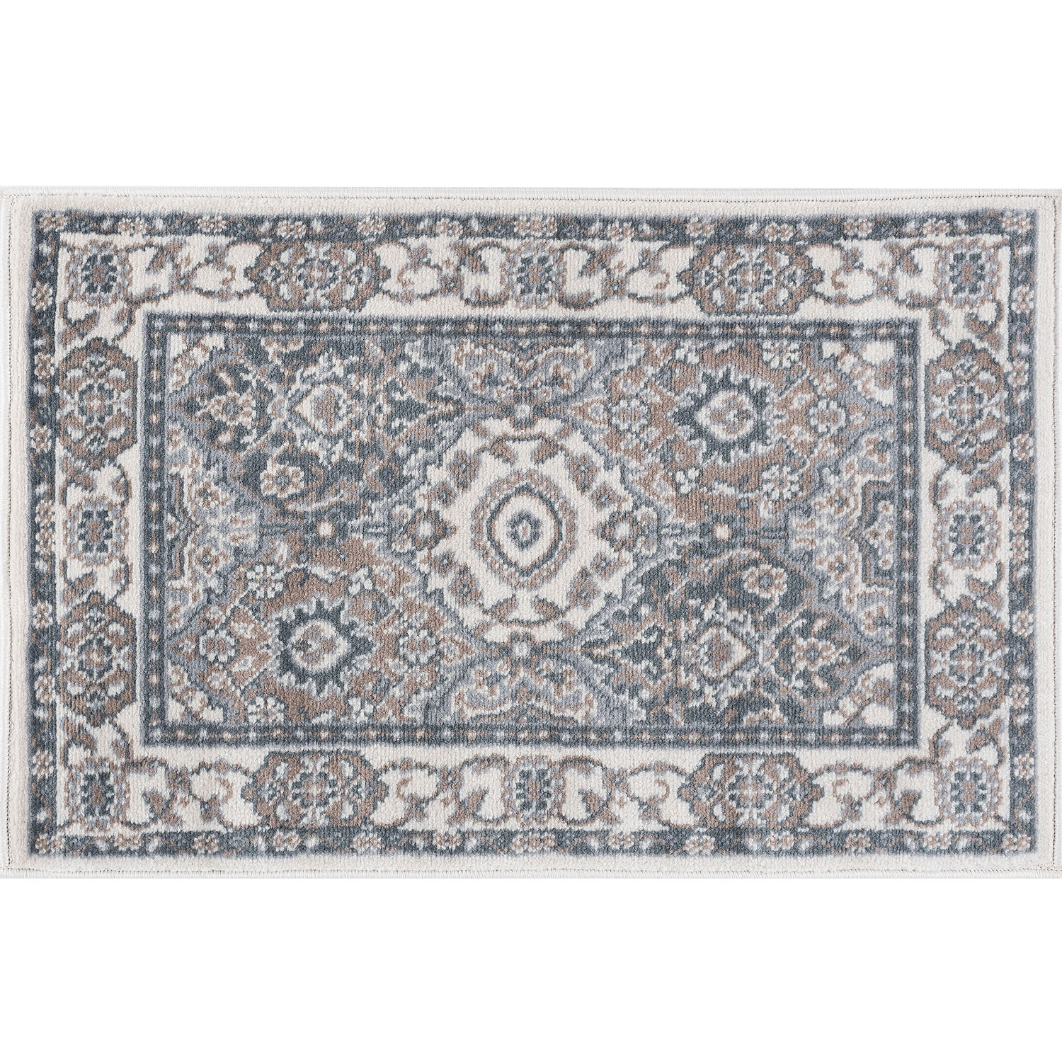 Madison Cream Synthetic 2' x 3' Rectangular Traditional Rug