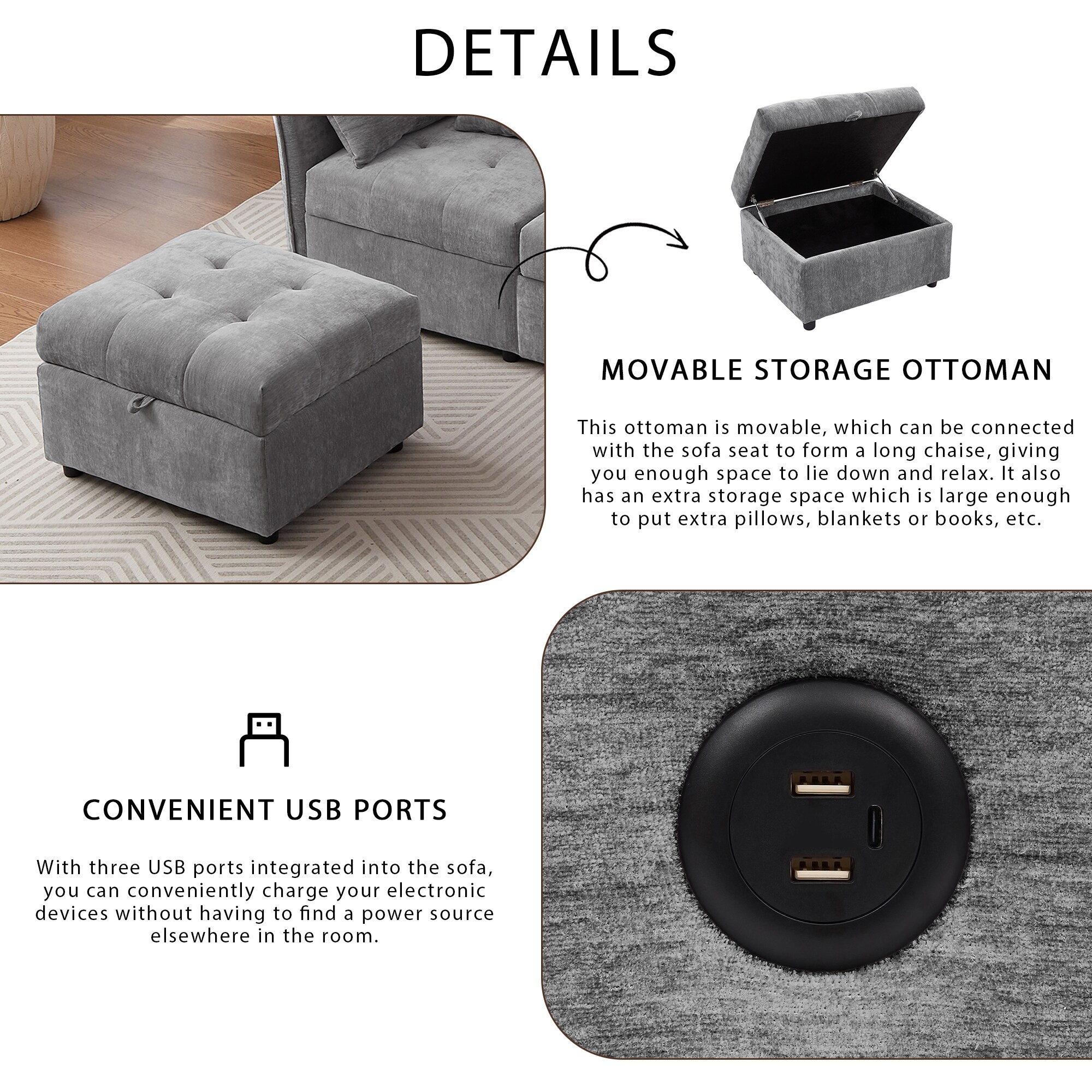 ModernLuxe L-SG001490AAE Sofas-Loveseats - View #4