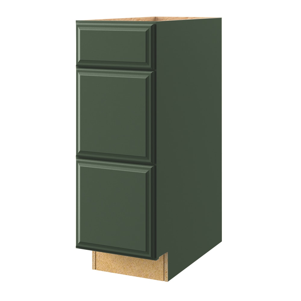 allen + roth 21120MT Marston 12-in W x 34.5-in H x 24-in D Sage 3 -Drawers Drawer Base Fully assembled Cabinet Raised Panel