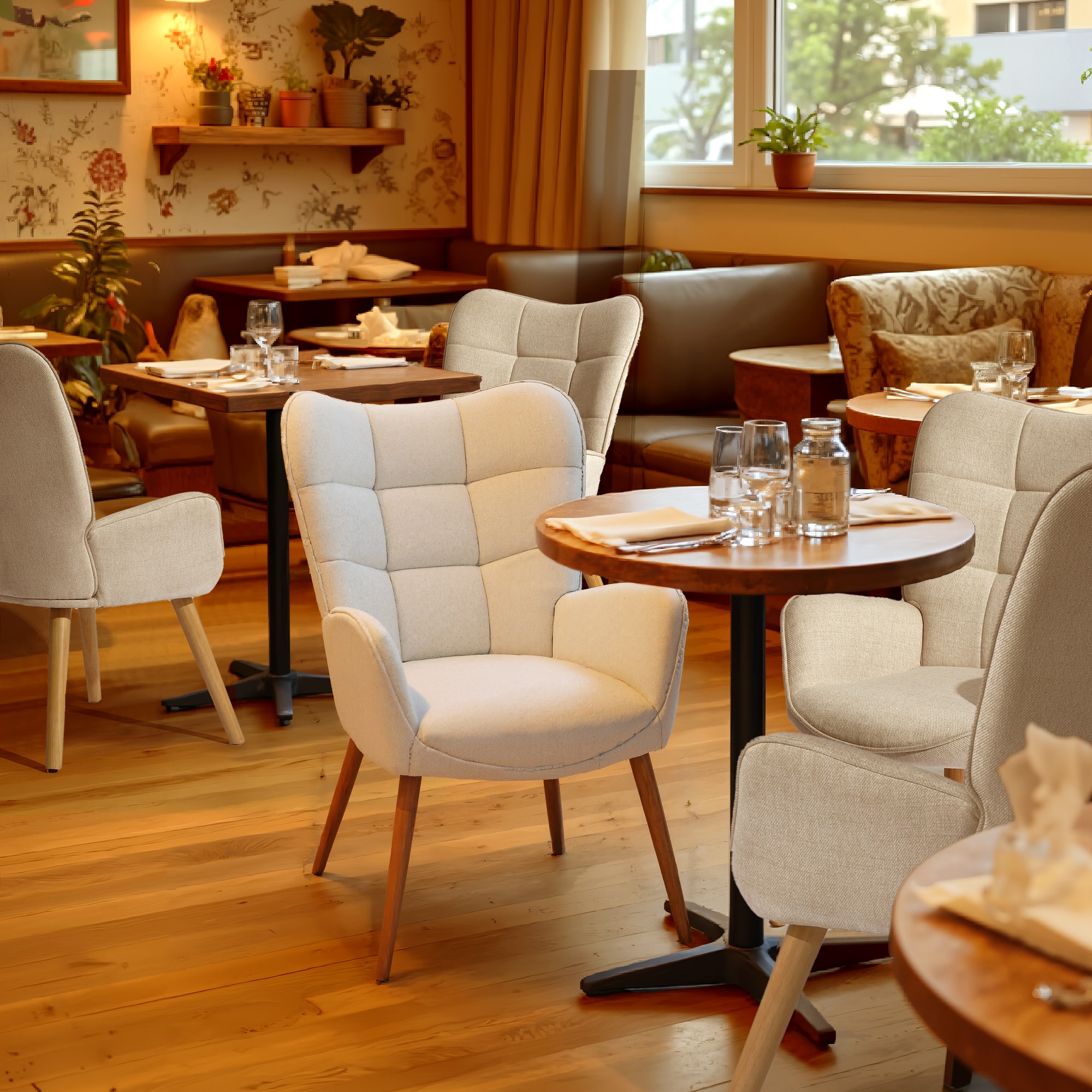 Homy Casa KYIWQ CREAM 1 Dining-Chairs - View #11