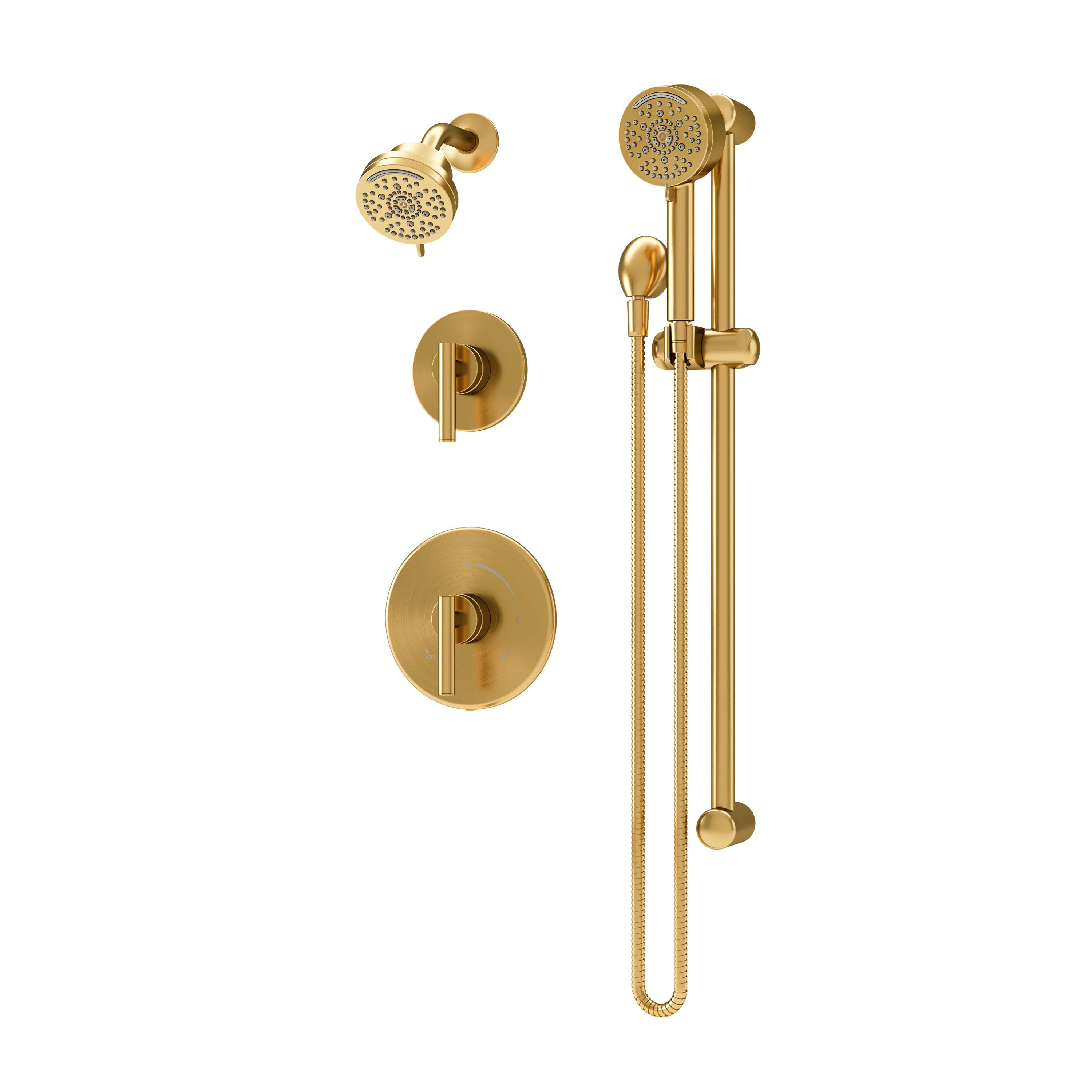 Symmons 3595BBBZ15TRM Dia Brushed Bronze 3.94-Inches Dual Head Built-In Shower Faucet System with