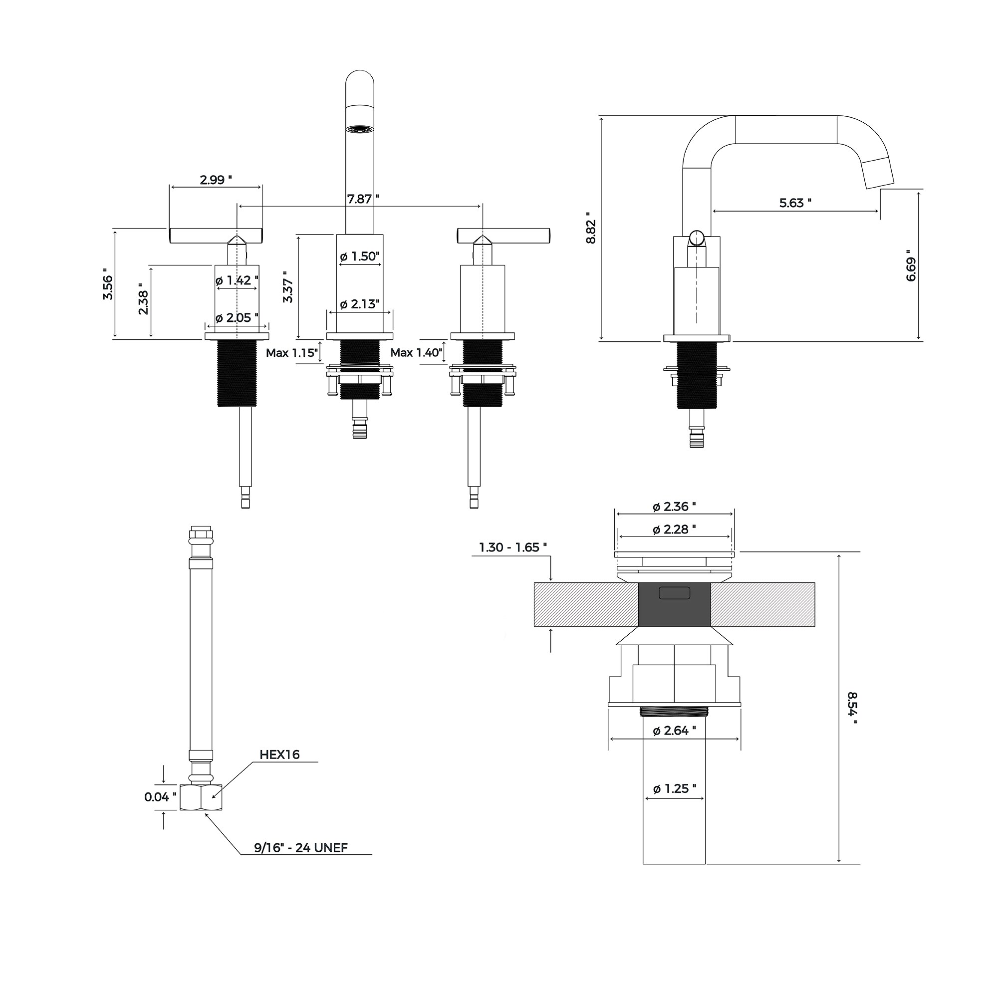 androme A3A1-GOLD Lavatory-Faucets - View #5