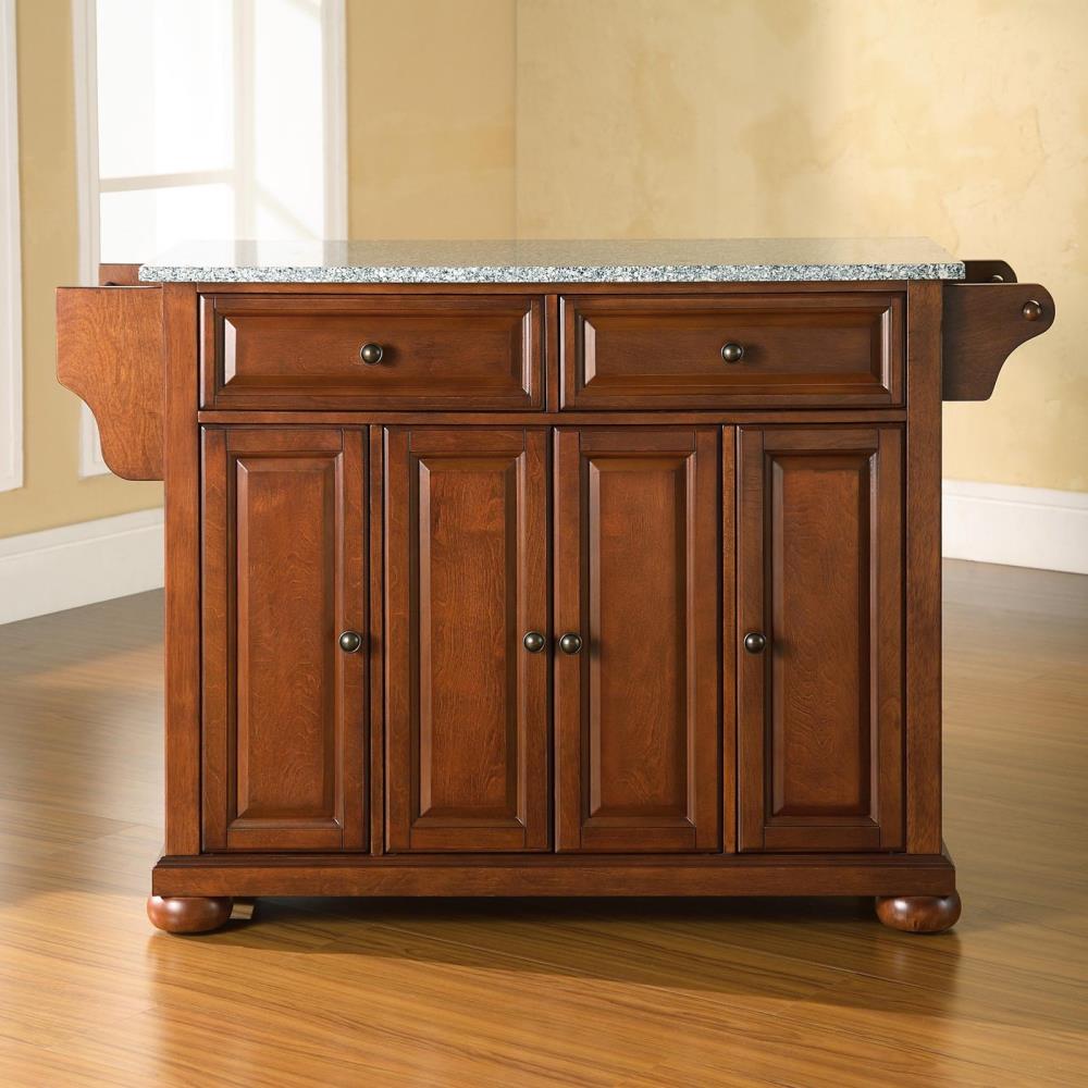 Crosley Furniture Brown Composite Base with Composite Wood Top Kitchen Island (18-in x 52-in x 34-in)