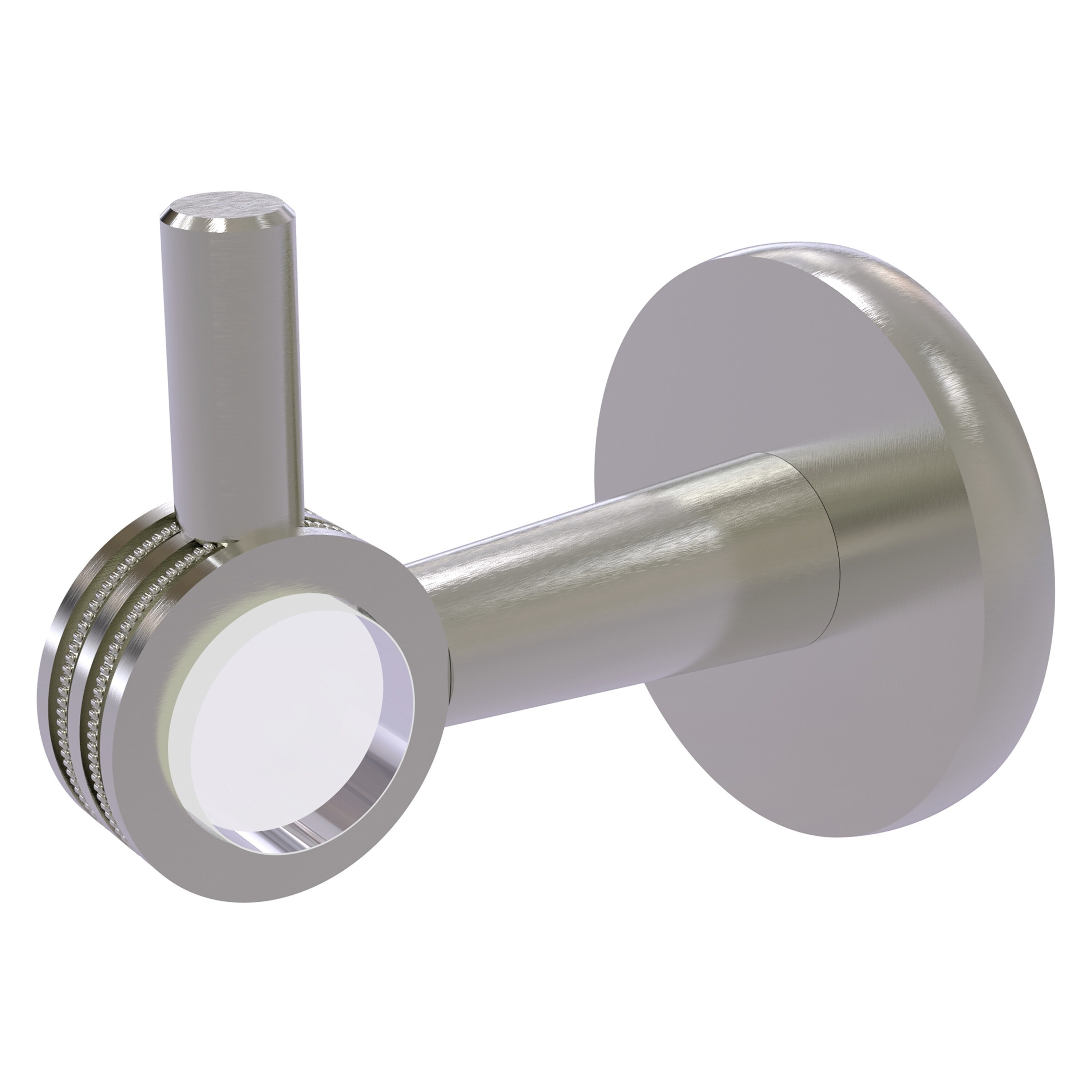 Allied Brass CV-20D-SN Clearview Satin Nickel Single -Hook Wall mount Towel Hook