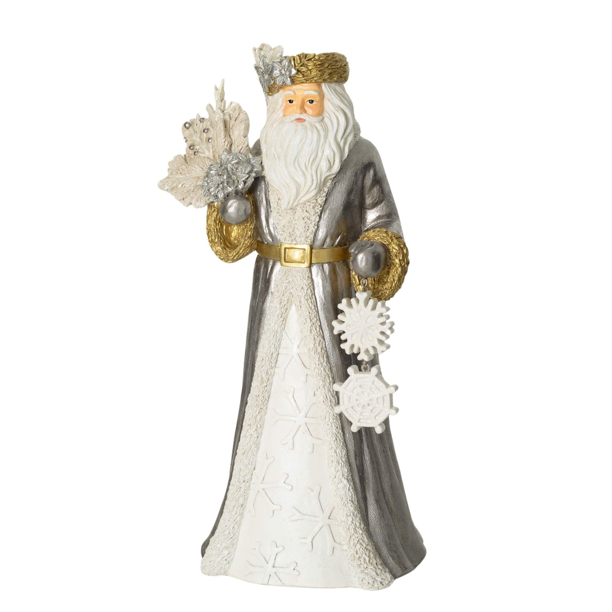 Sullivans PR2926 14-in Winterberry Decoration Santa Christmas Decor