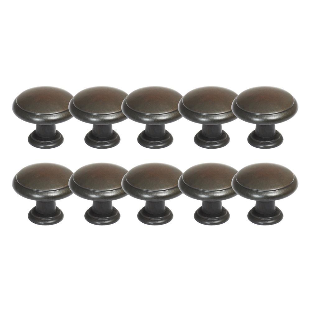 Design House 182196 Victorian 1-1/4-in Oil-Rubbed Bronze Round Transitional Cabinet Knob (10-Pack)