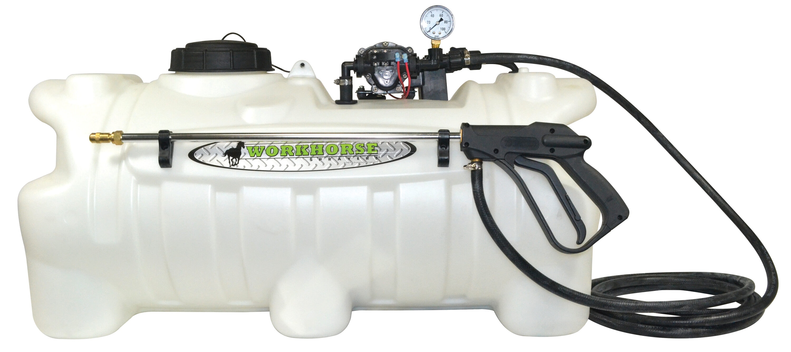 Workhorse Sprayers G23-LG25DSS 25-Gallon 12-volt Rubber Hose Tank Sprayer with Adjustable Spray