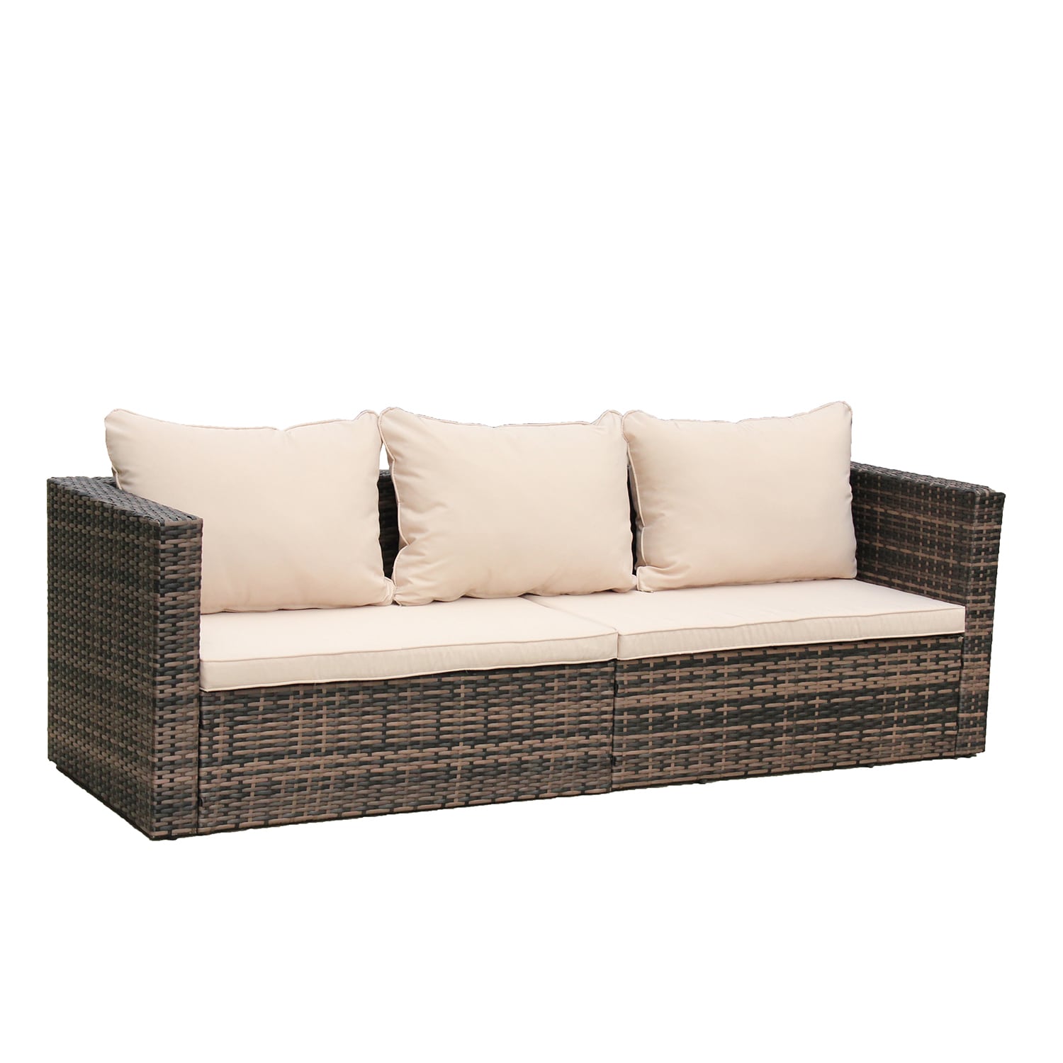 SINOFURN 4 Pieces Rattan Patio Furniture Set Brown At Lowes.com