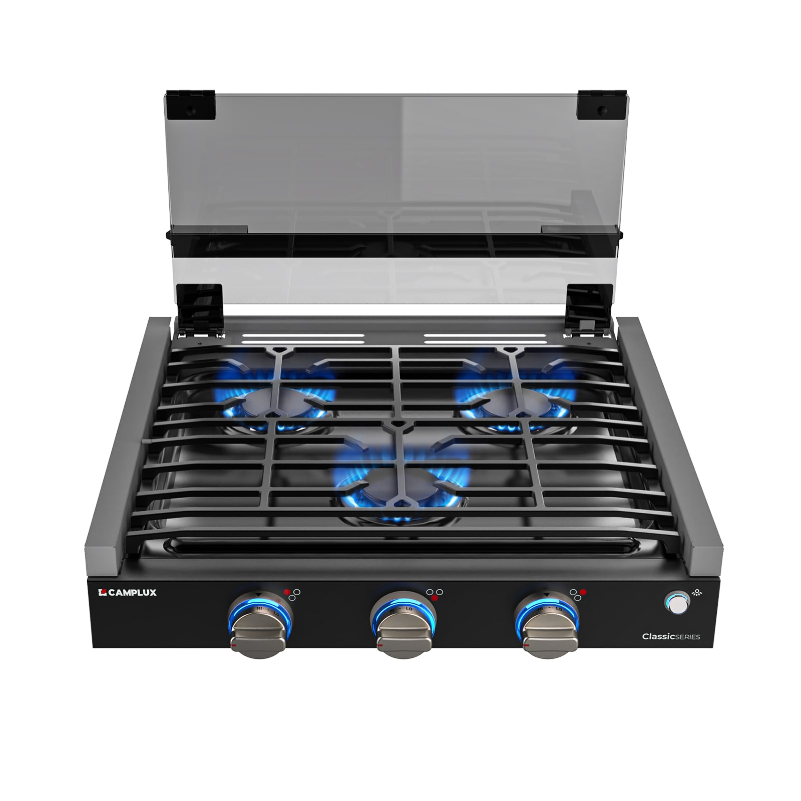 Camplux RGH21IB 21-in 3 burners Black Gas Cooktop