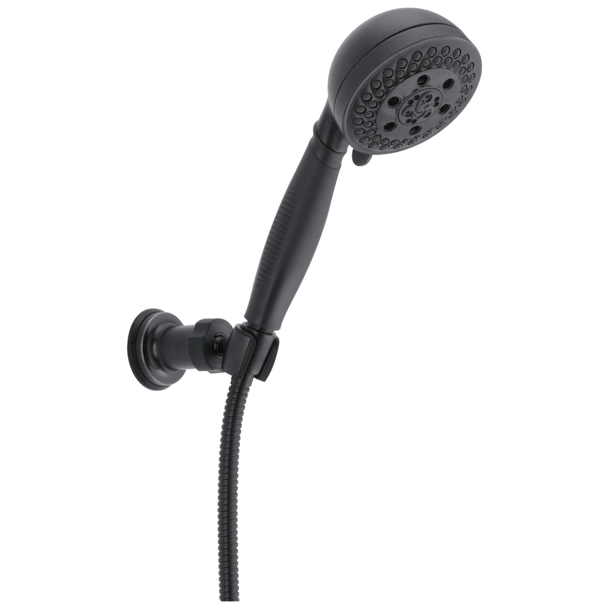 Delta 55445-BL Universal Showering Components 5.0 -Spray Matte Black 4.09-in Round Handheld Shower Head 1.75 GPM