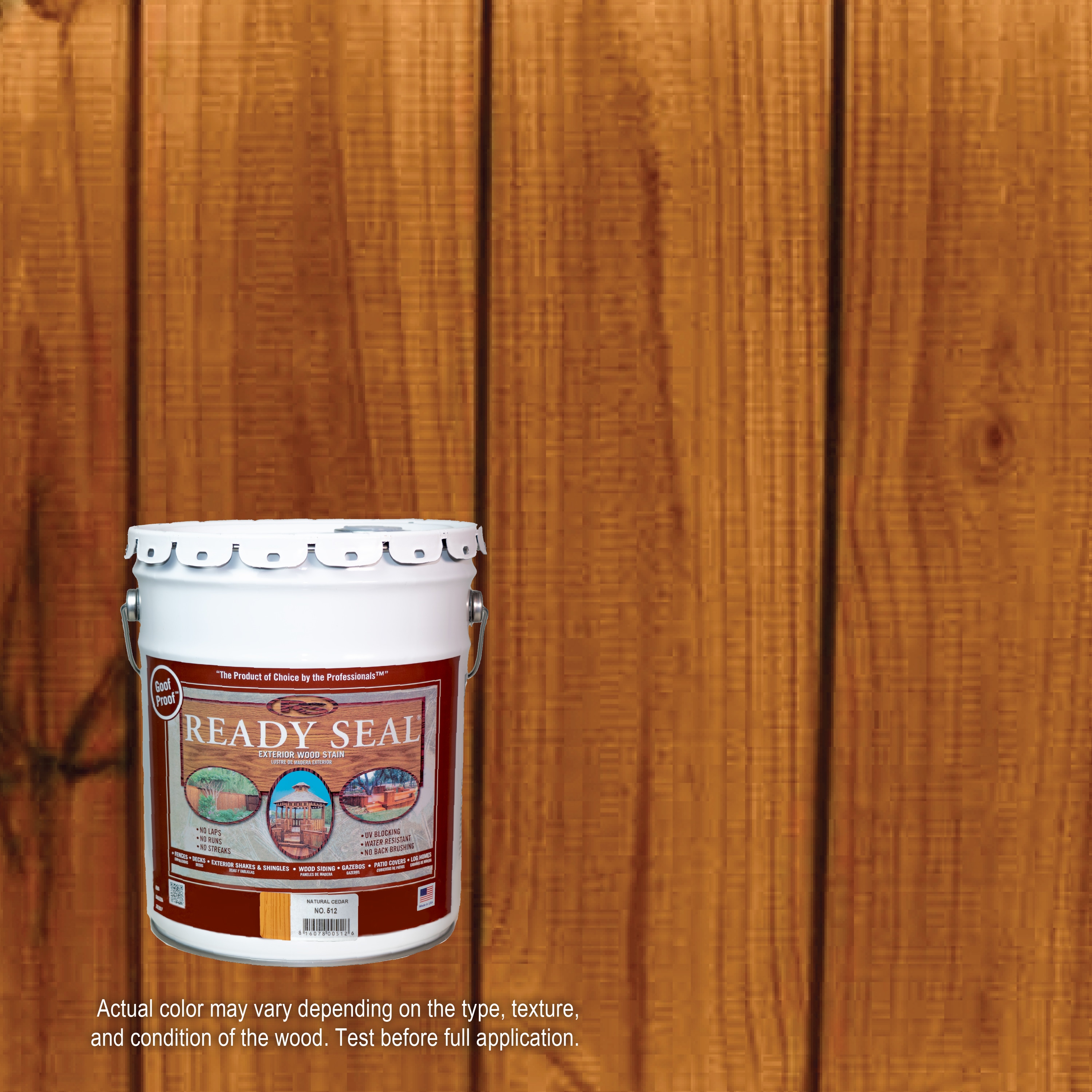 Ready Seal Natural Cedar Semi-transparent Exterior Wood Stain and Sealer in One ( 5-gallon )