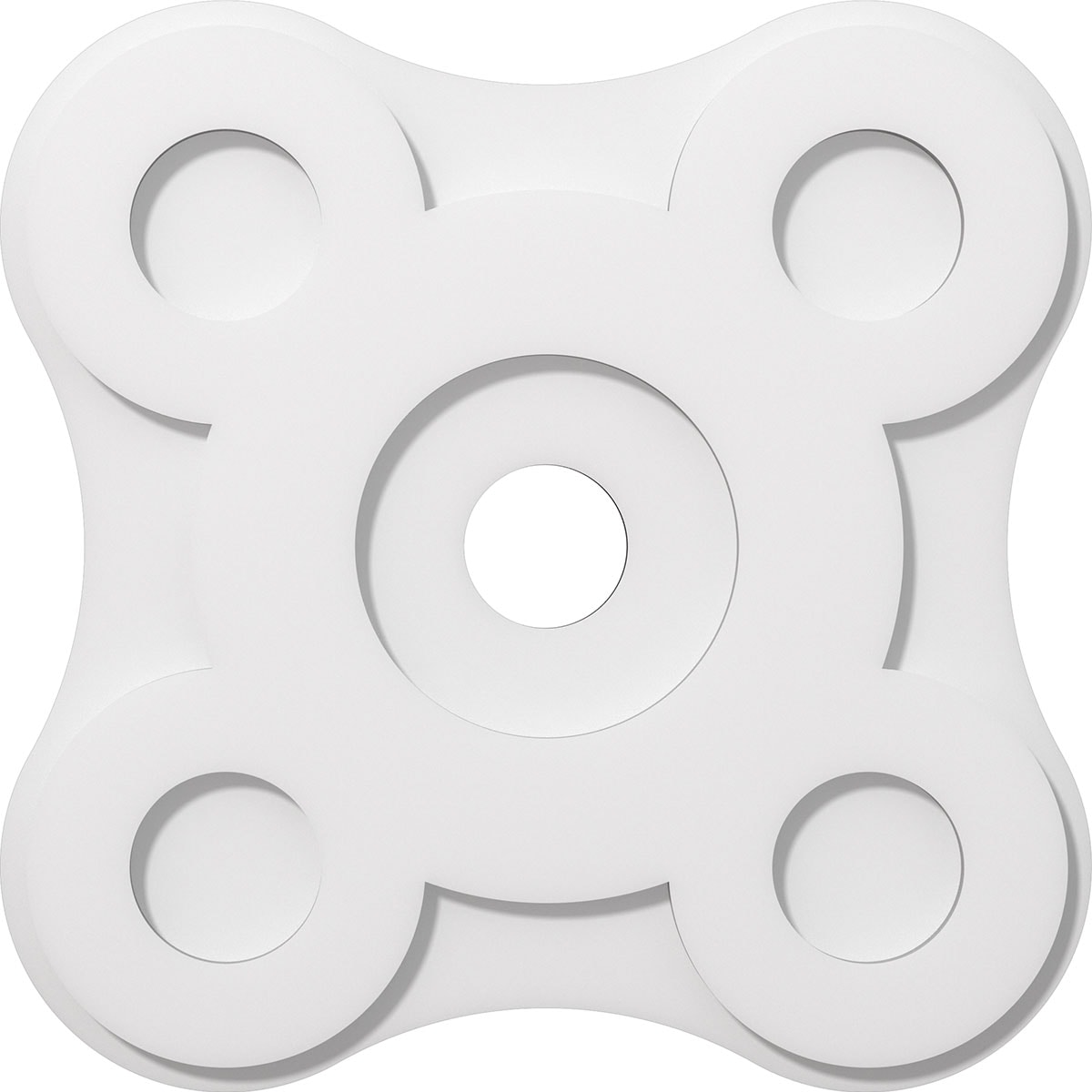 Ekena Millwork CMP20LA-03000 Luna 20-in W x 20-in L Contemporary White PVC Whole Ceiling Medallion