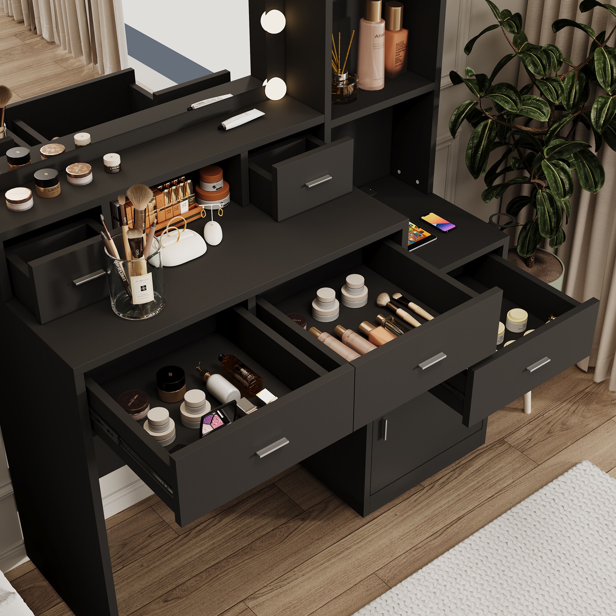 SINOFURN SYC080021BK Bedroom-Vanities - View #8