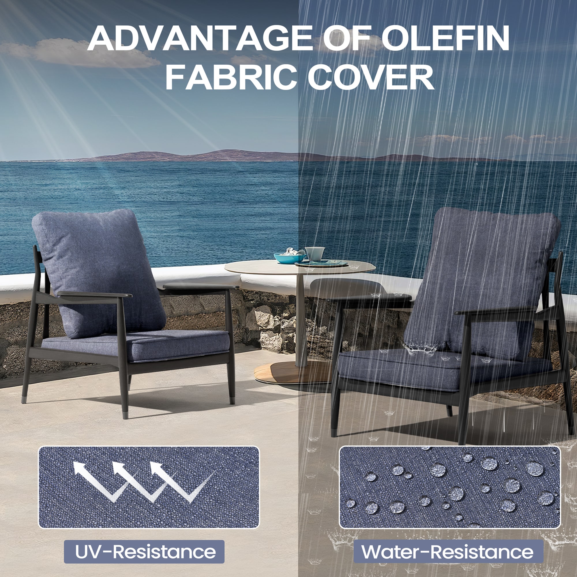 CloudFly CL-CU009SKY-1 Patio-Furniture-Cushions - View #5
