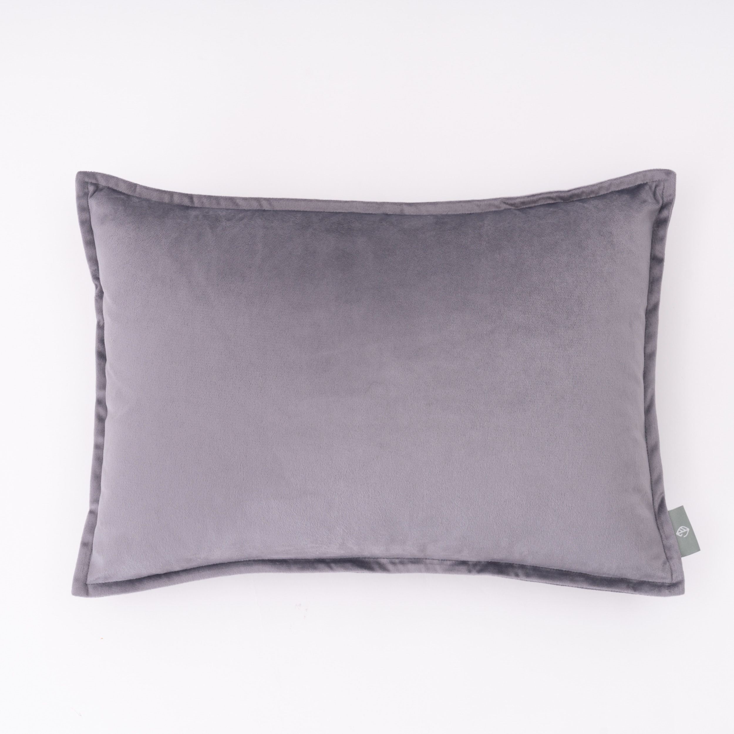 FRESHMINT EG7378114 Haven Dutch Velvet 20-in x 14-in Mirage Gray Rectangular Indoor Decorative Pillow