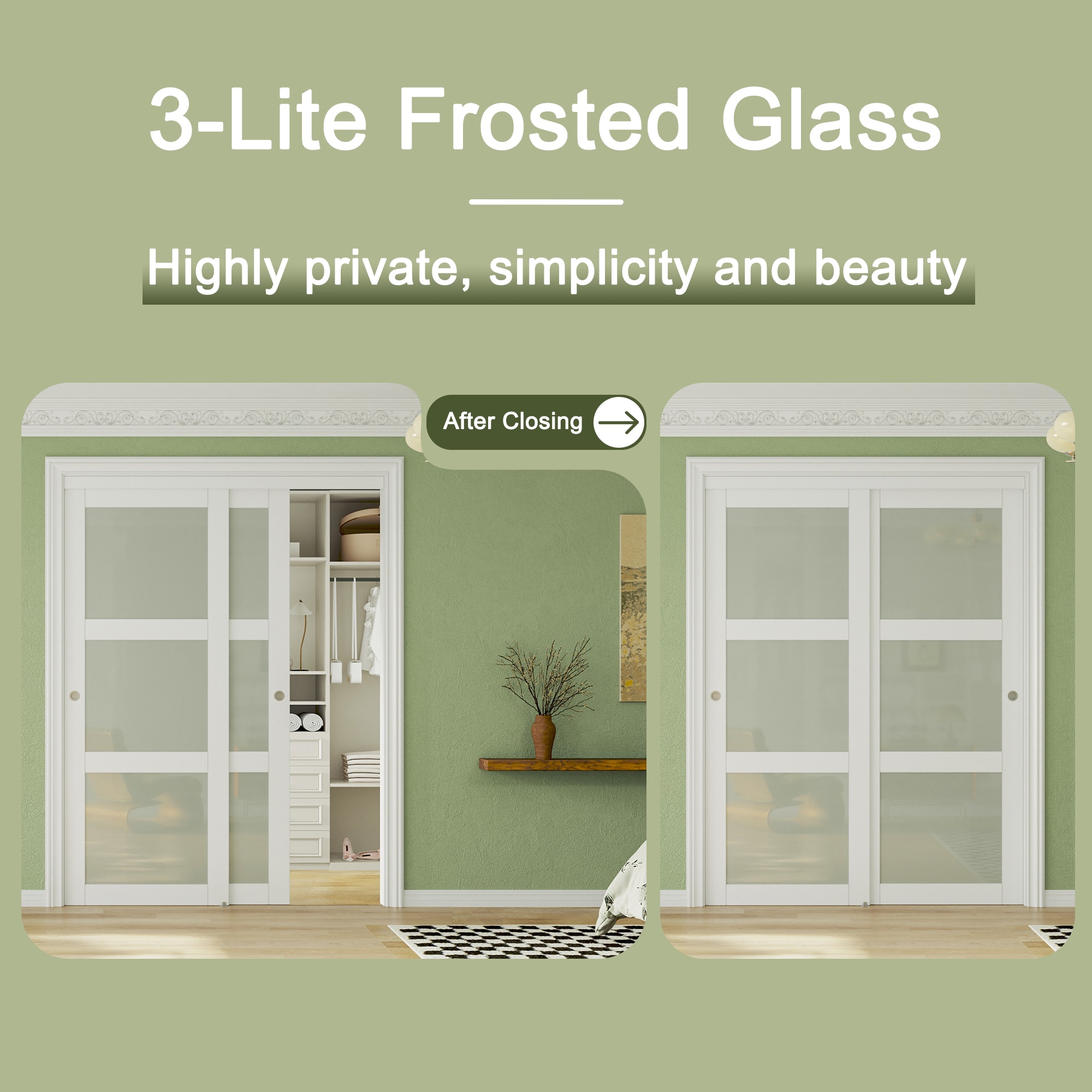 JUJUBON IN-CD-SLG-SD-3L-72 Bifold-Sliding-Closet-Doors - View #4
