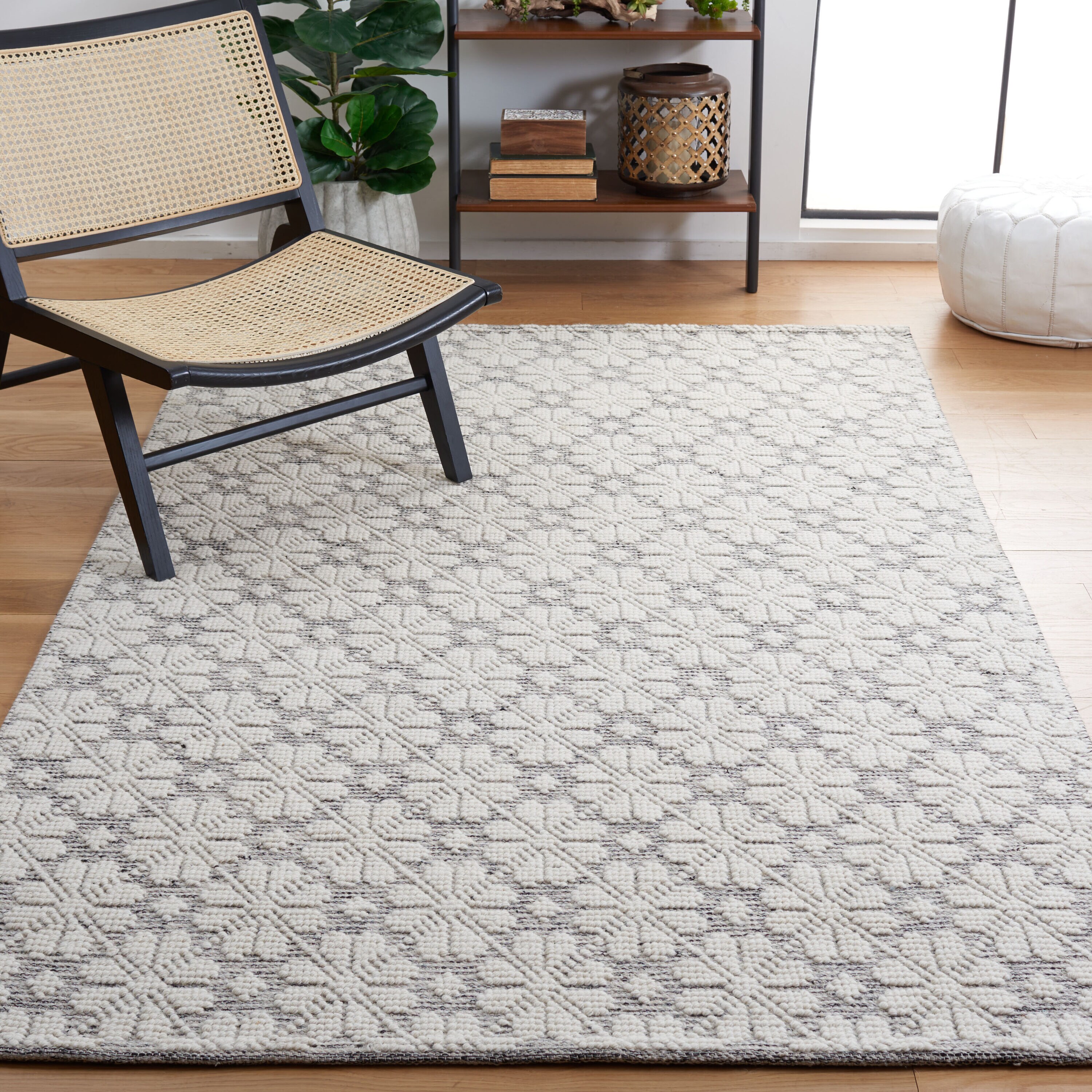  Msr Vermont Ivory/Gray Contemporary 4ft x 6ft Small Rectangle Rug