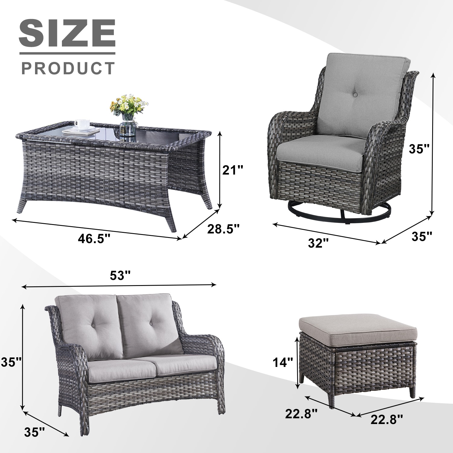 Rilyson FS039019024016-2 Patio-Conversation-Sets - View #4