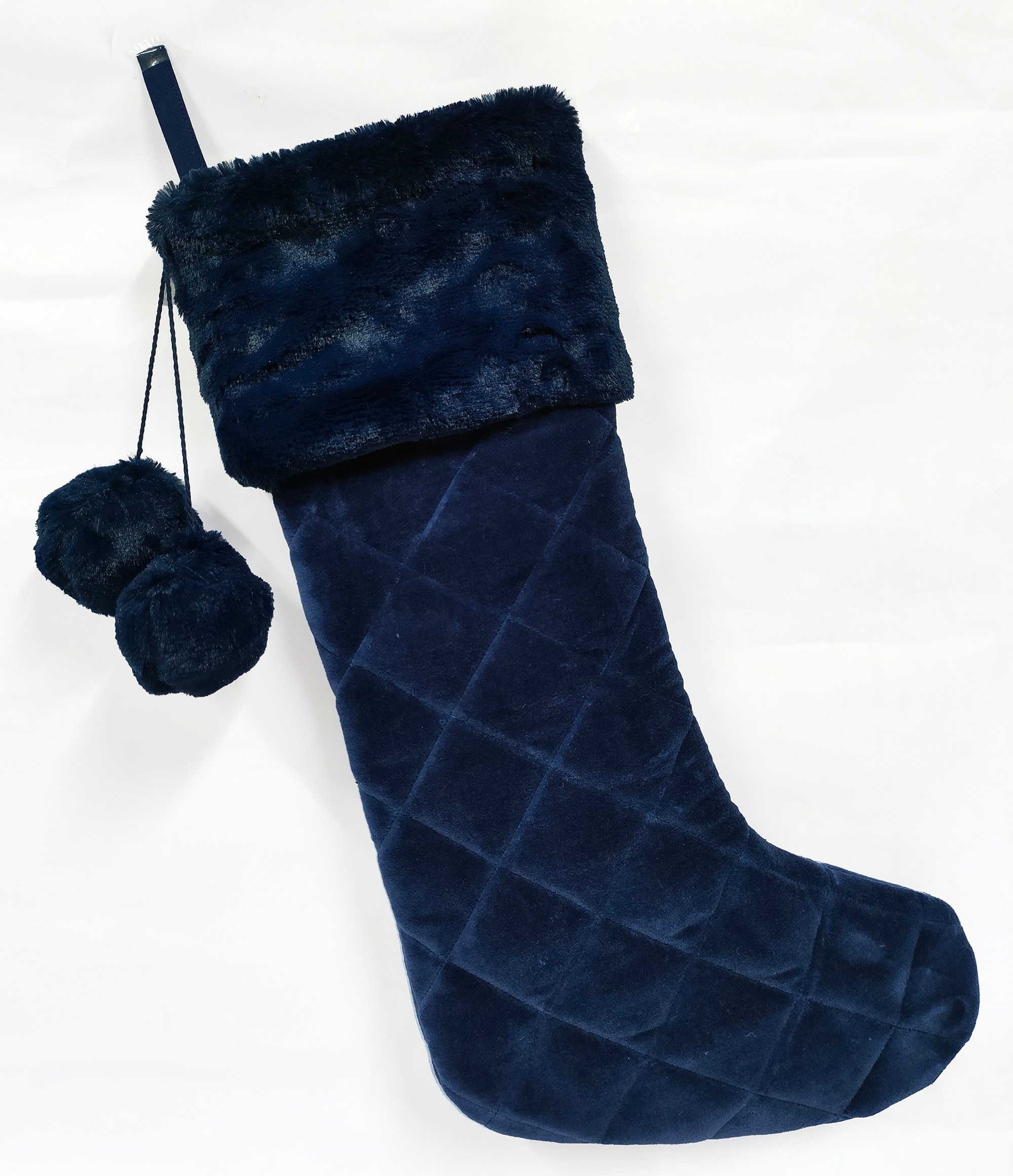Holiday Living WO-25-ST-203 19-in Blue Christmas Stocking