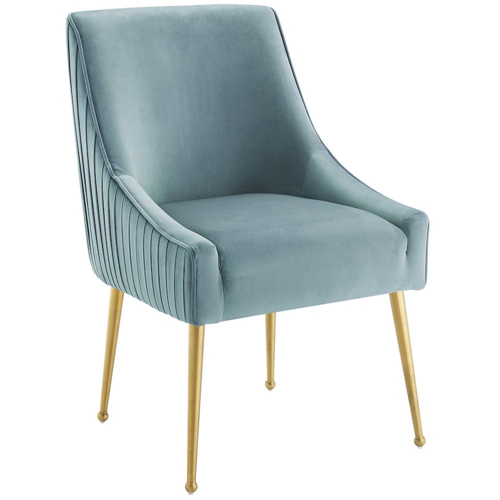 Modway BG3134432 Discern Pleated Back Upholstered Performance Velvet Dining Chair