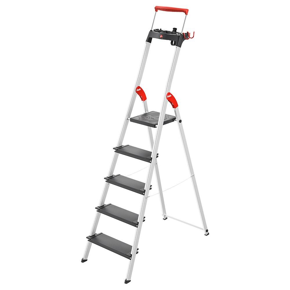 Hailo L100 Pro 5 Step Aluminum Folding Step Ladder