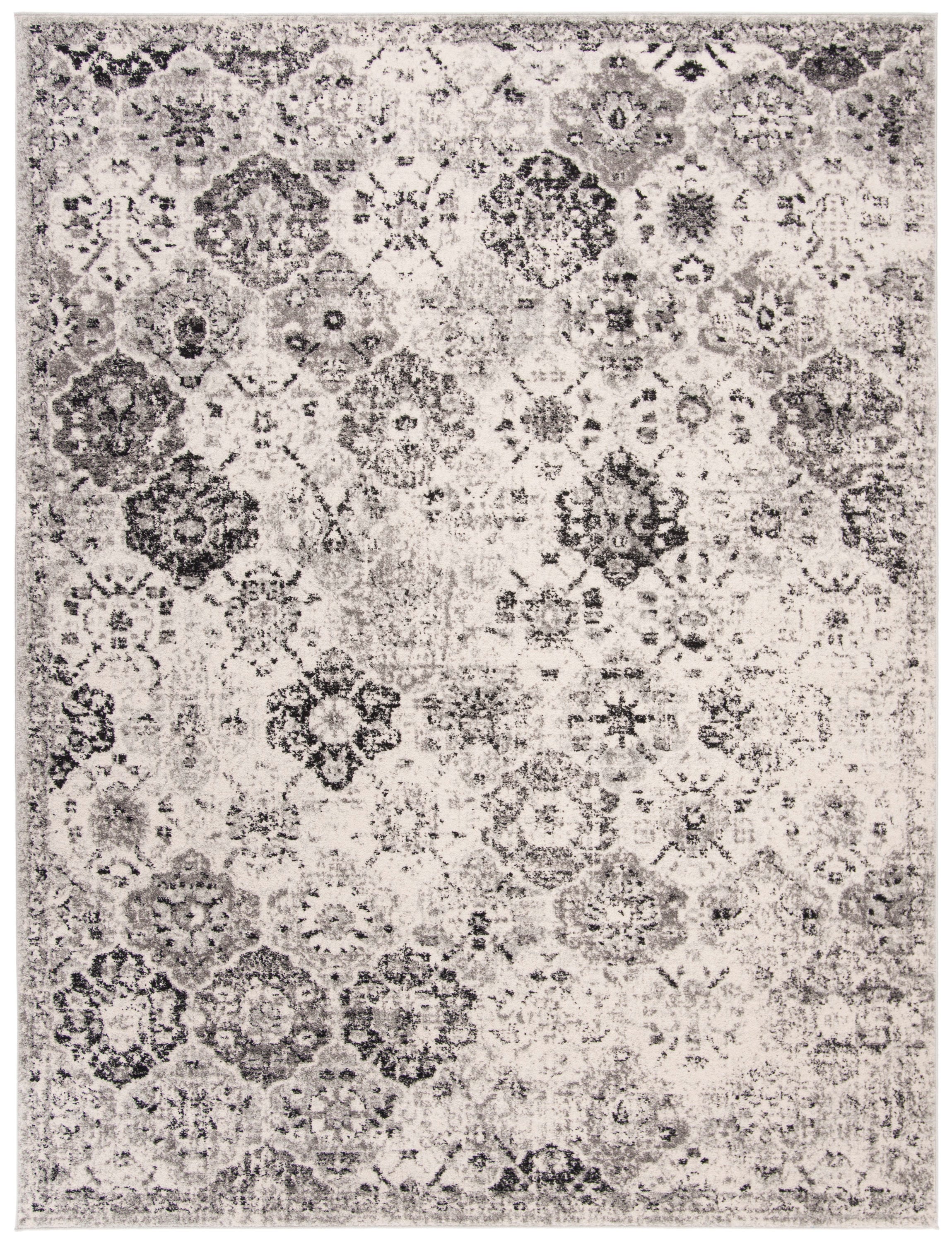 Safavieh MAD611G-8 Madison Lyton 8 x 10 (ft) Loomed Synthetic Silver/Gray Rectangular Indoor Distressed/Overdyed Vintage Area rug