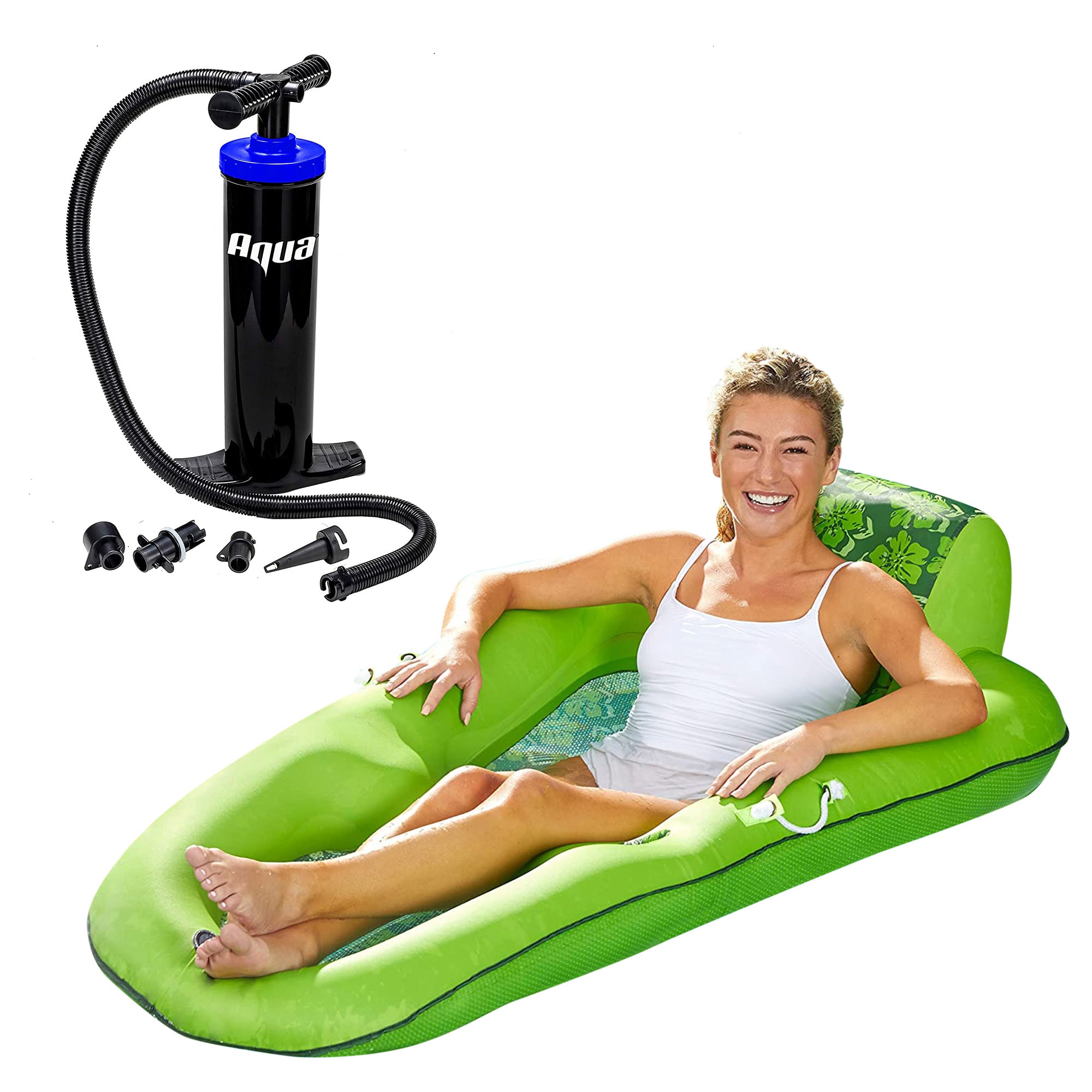 Aqua 289655 60-Inches x Green Inflatable lounger