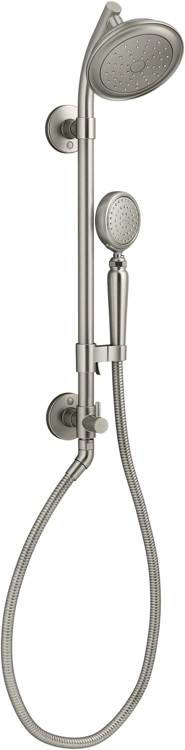 KOHLER Hydrorail-s Vibrant Brushed Nickel 1-handle Multi-head Round ...