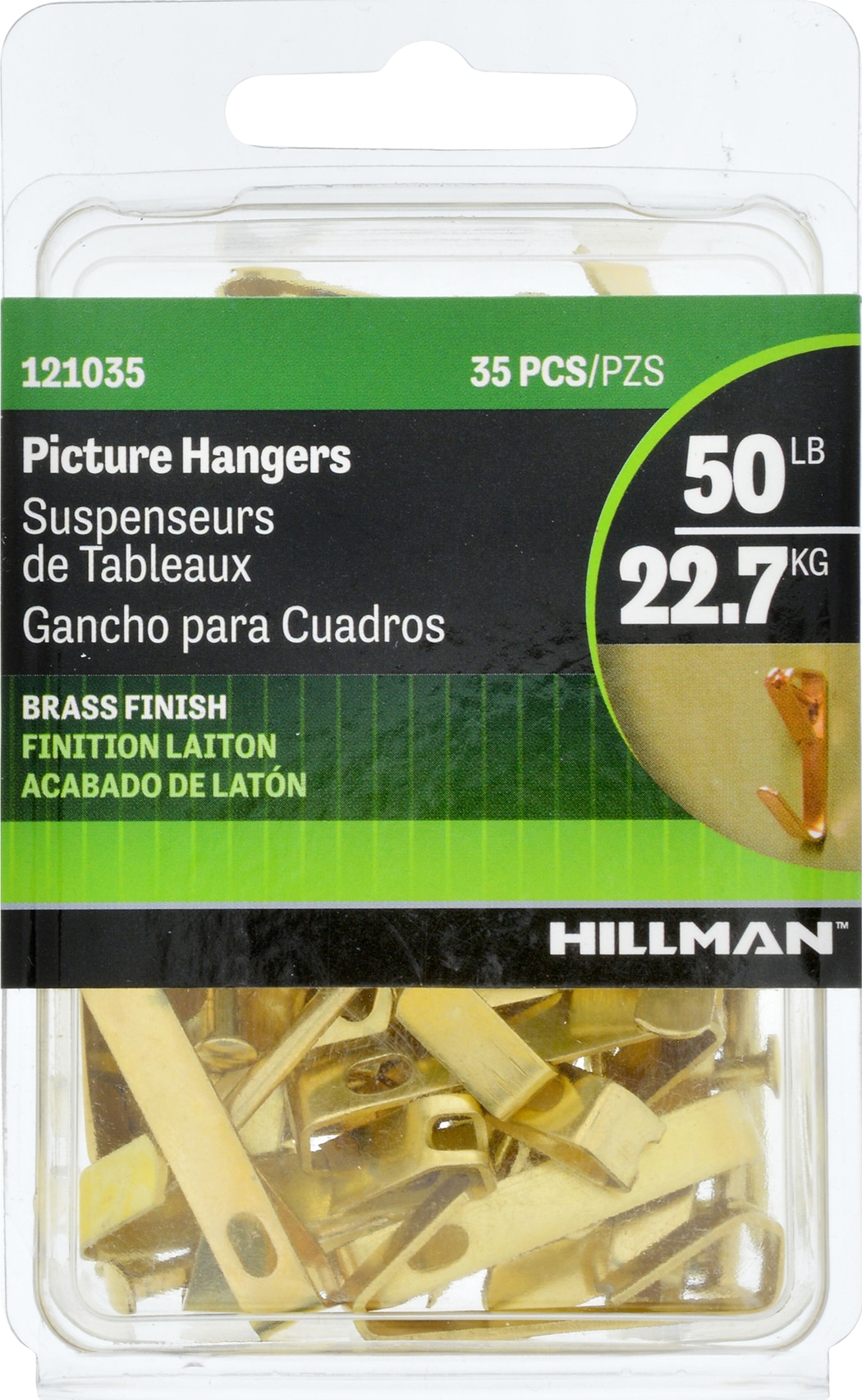 Hillman 50Lb Brass Picture Hangers in the Picture Hangers