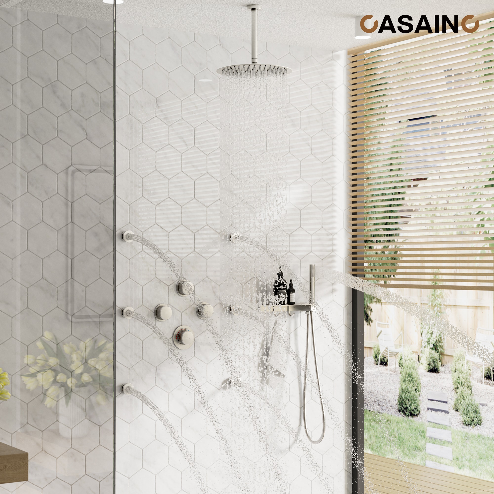CASAINC KCHS0004-12BN Showerhead-Bar-Panels - View #4