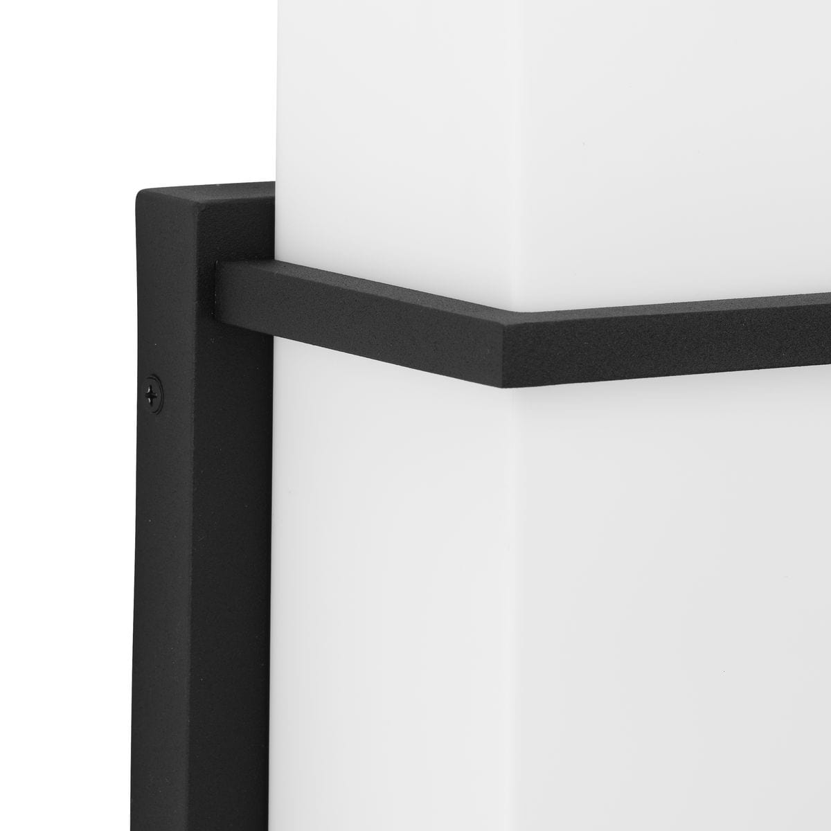 Black Modern Medium Outdoor Wall Lantern with Acrylic Shade